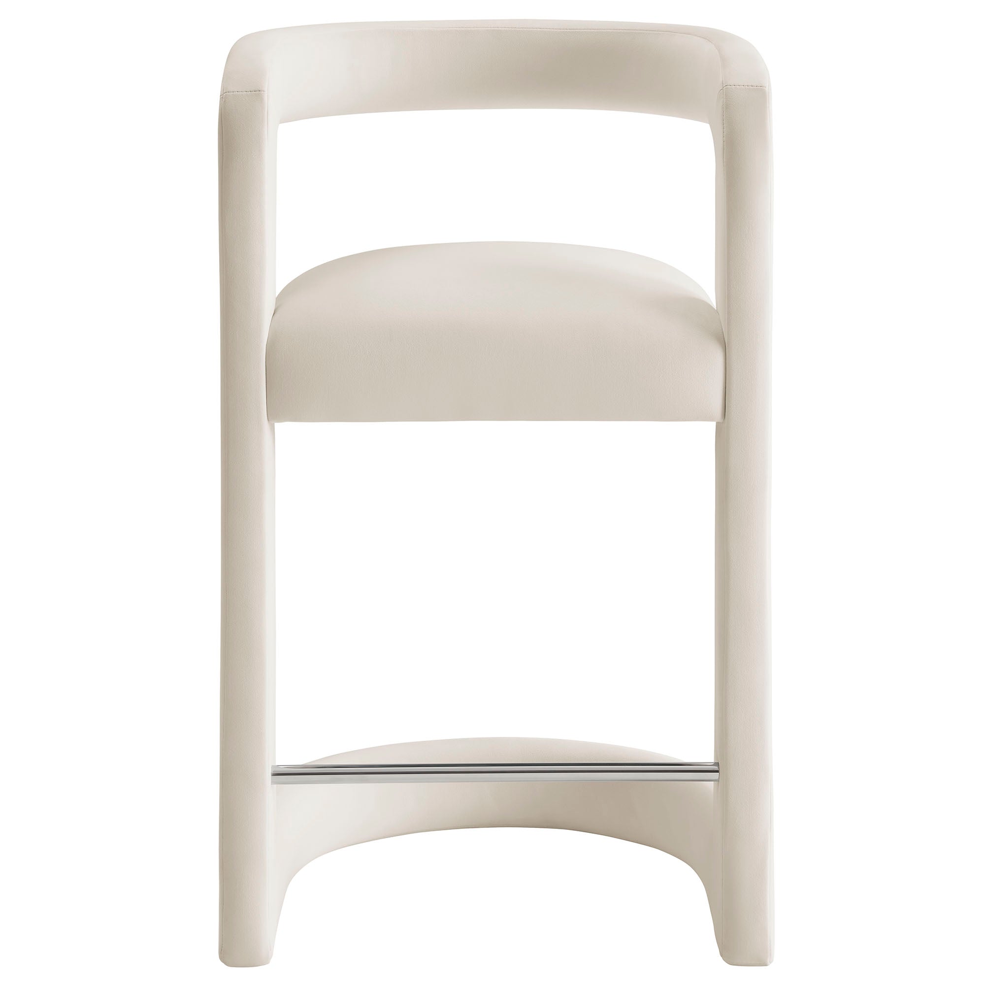 Winslow Performance Velvet Counter Stool, Alabaster