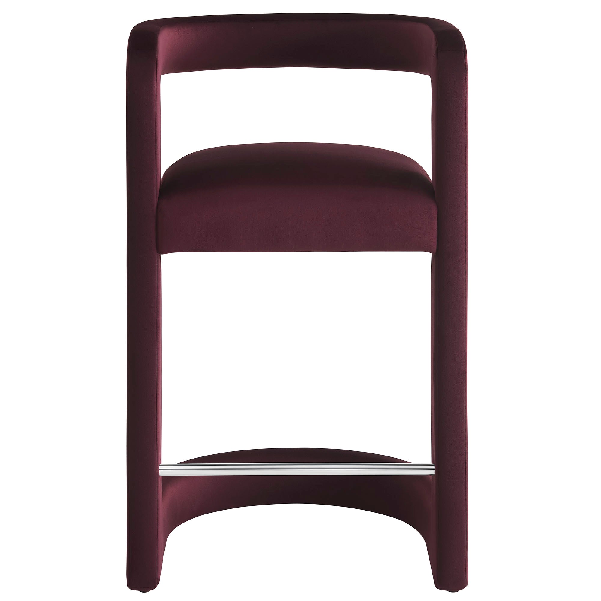 Winslow Performance Velvet Counter Stool, Mulberry