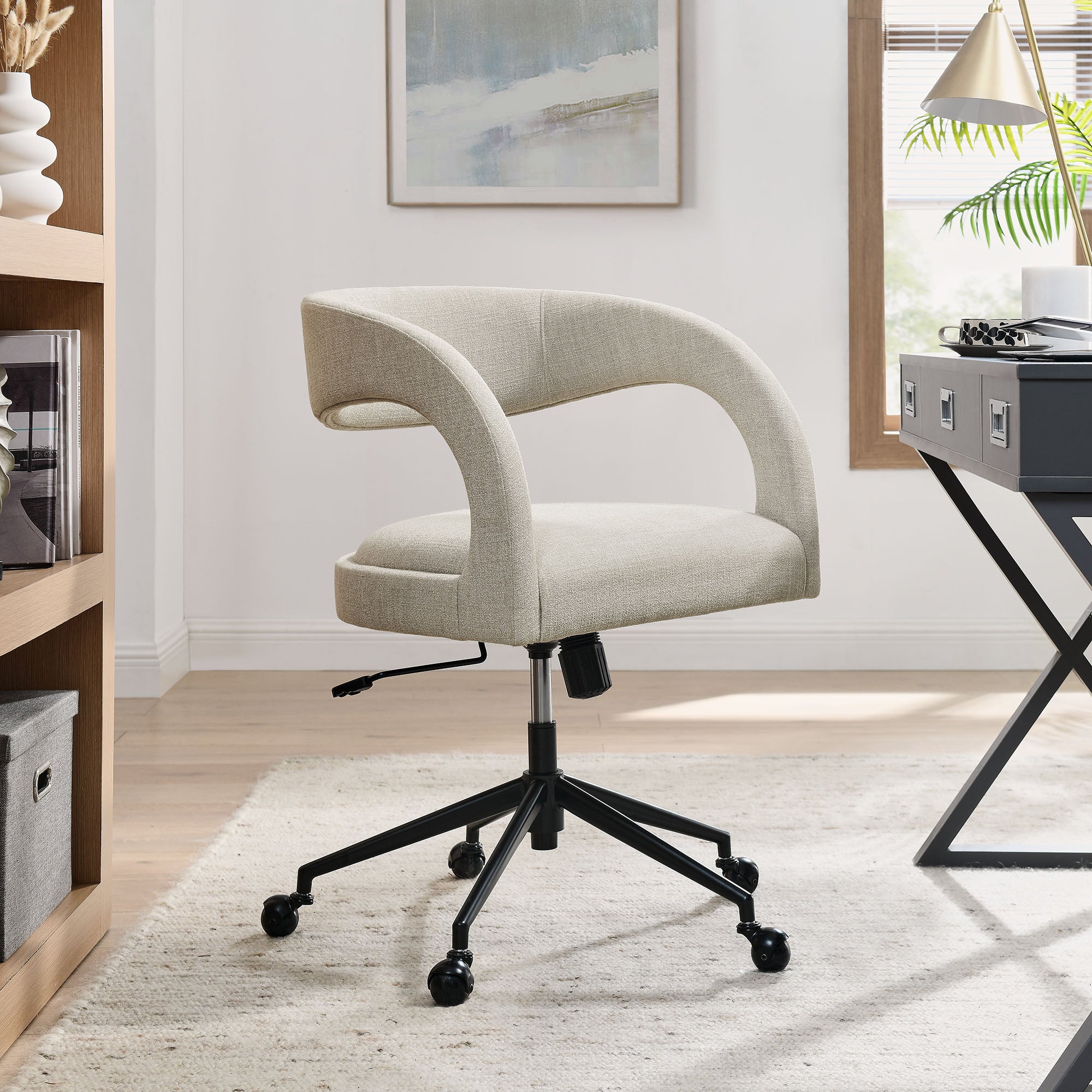 Pinnacle Upholstered Office Chair, Linen