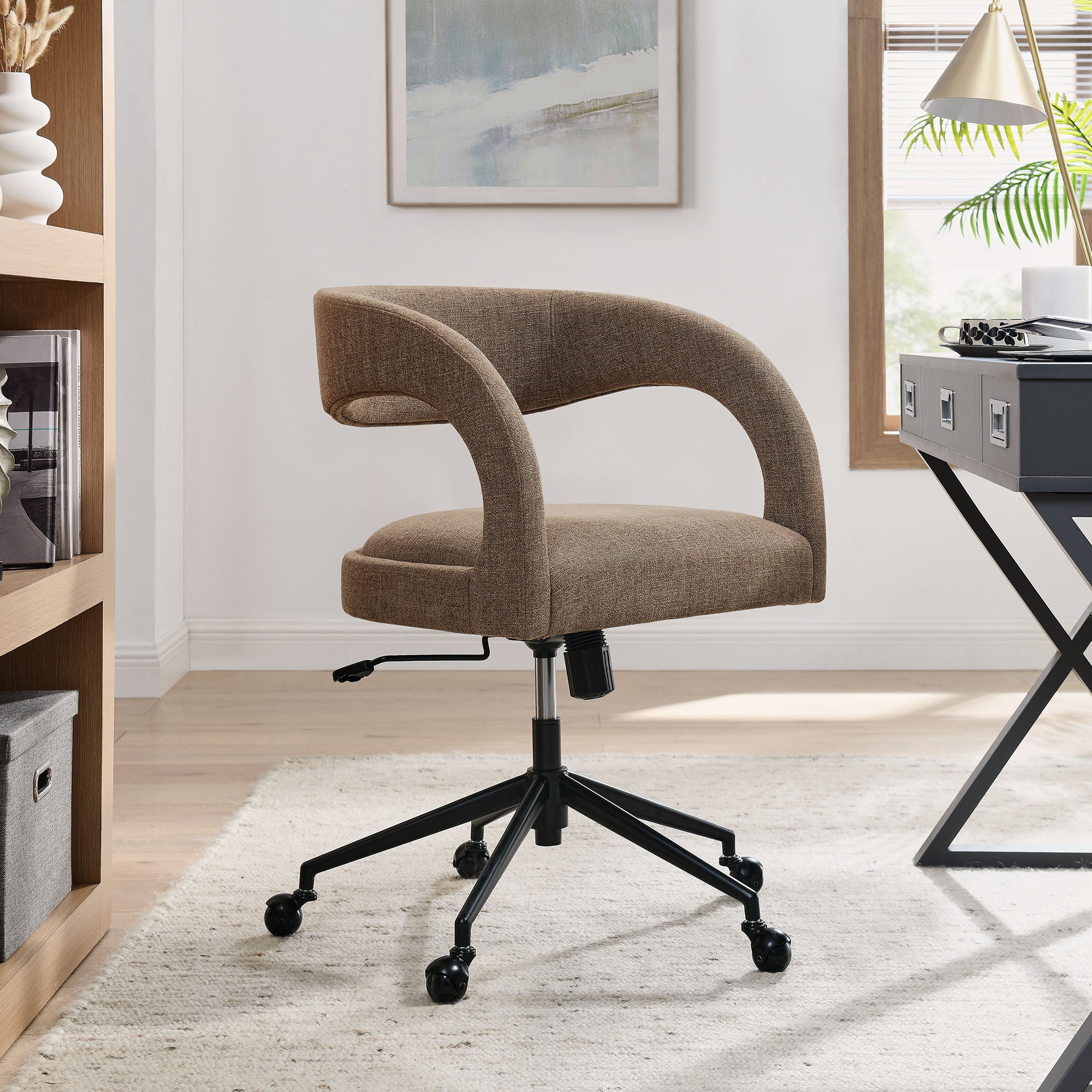 Pinnacle Upholstered Office Chair, Mocha