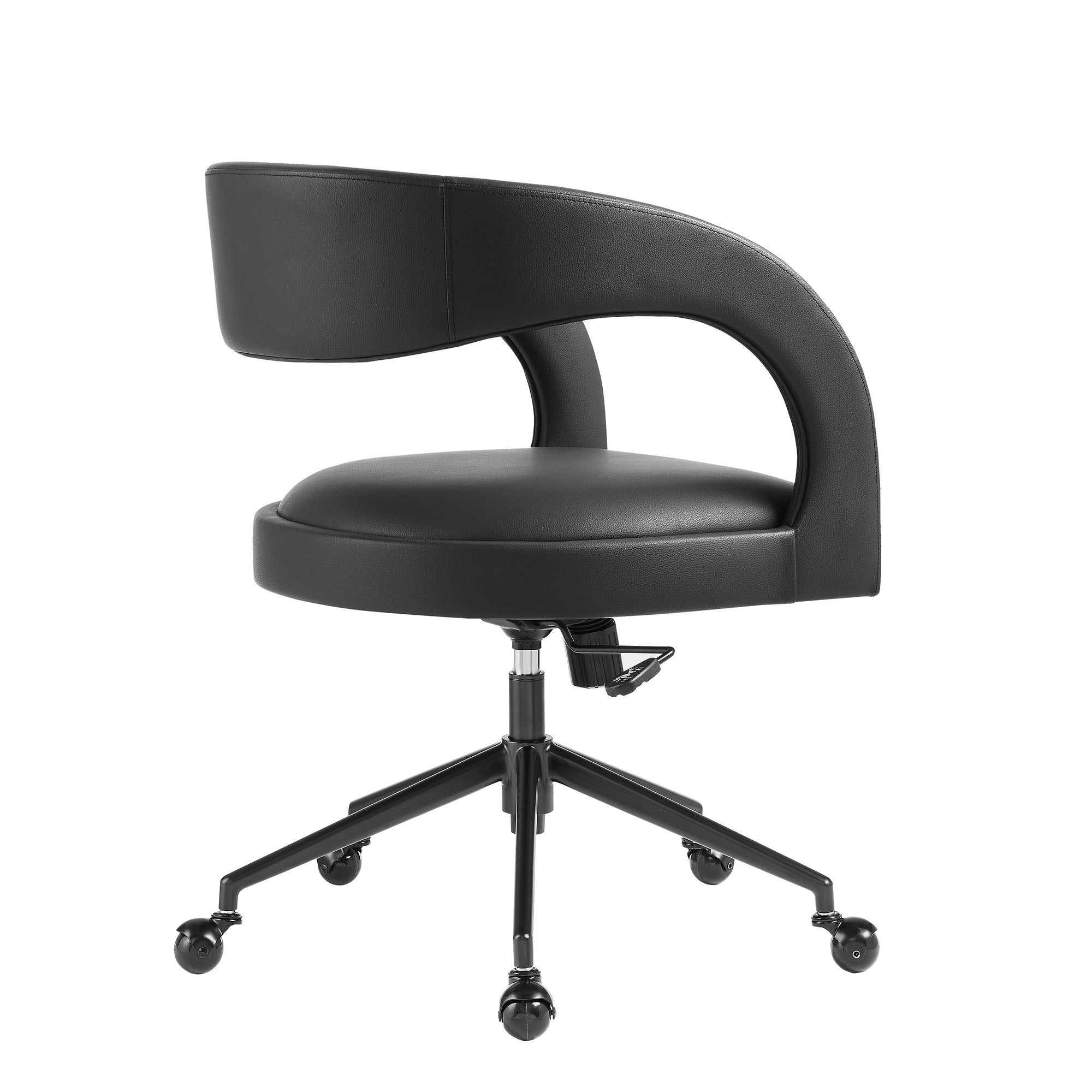 Pinnacle Vegan Leather Office Chair, Black