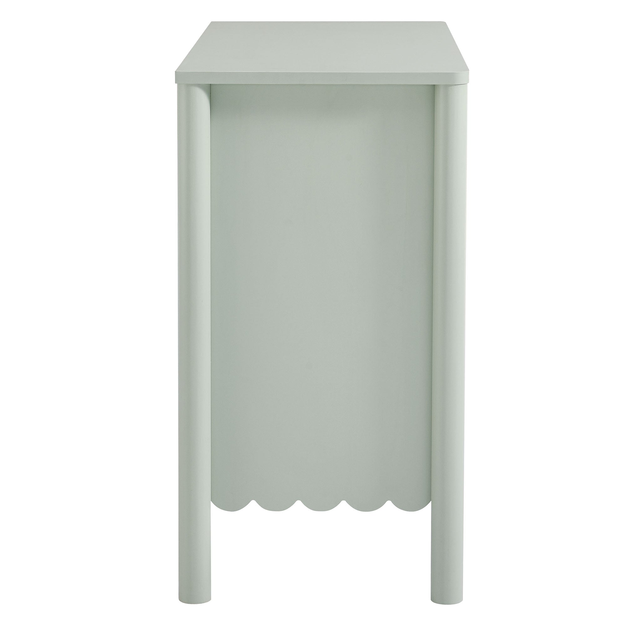Emmeline 35" 2-Door Scalloped Sideboard Cabinet, Sage