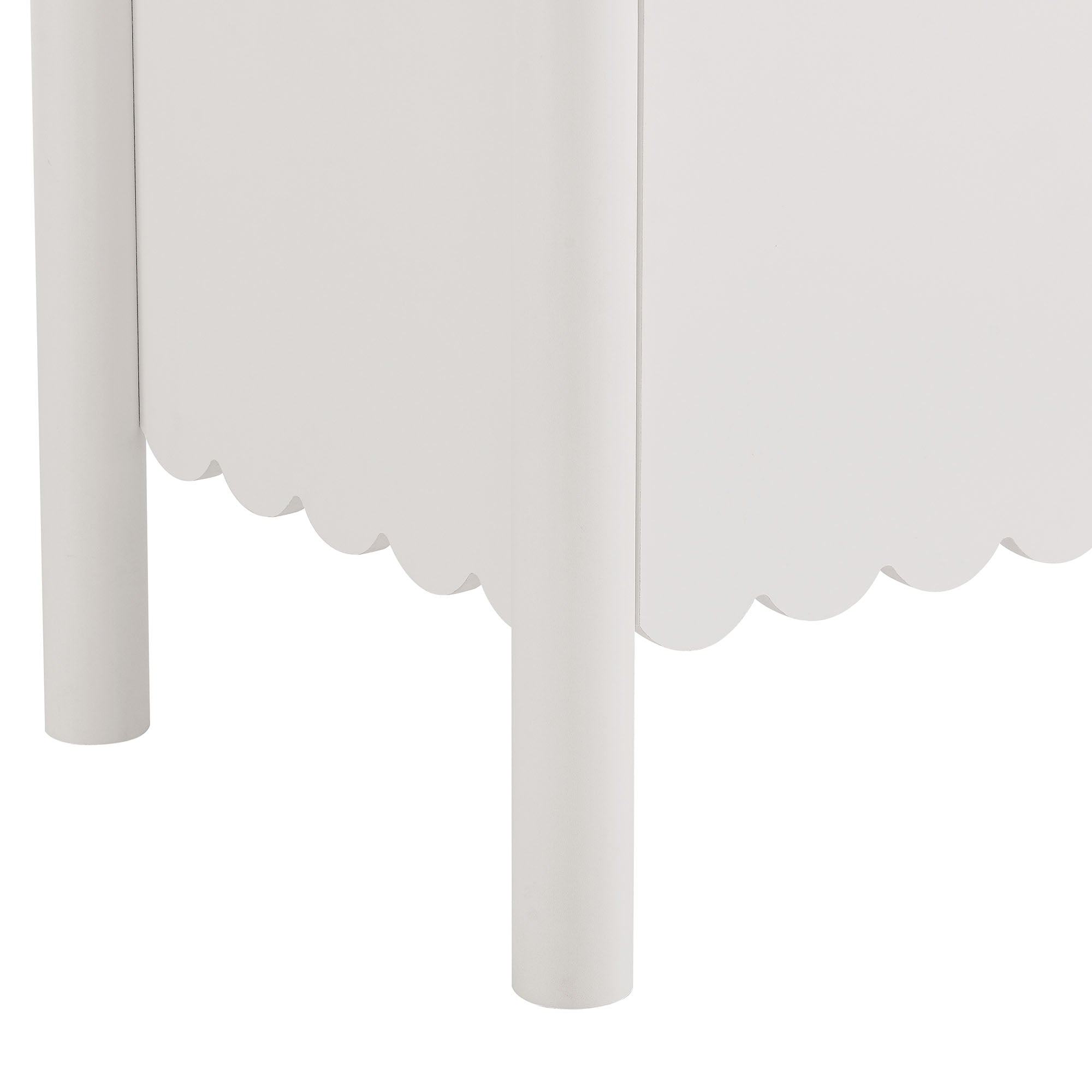 Emmeline 35" 2-Door Scalloped Sideboard Cabinet, White