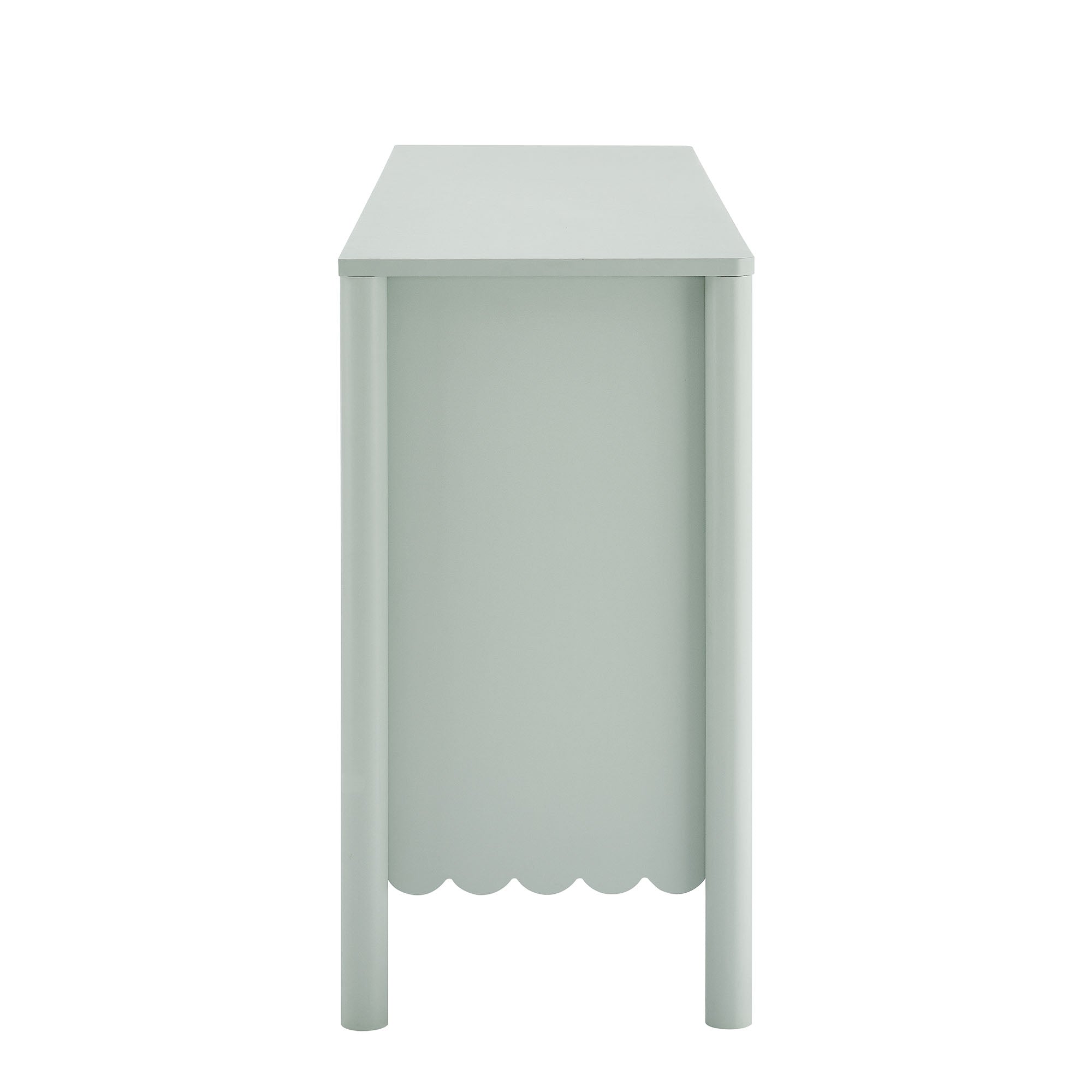 Emmeline 66" 4-Door Scalloped Sideboard Cabinet, Sage
