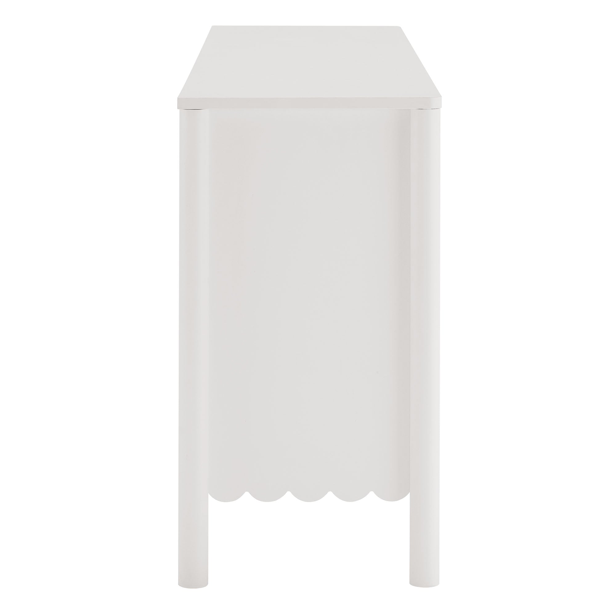 Emmeline 66" 4-Door Scalloped Sideboard Cabinet, White