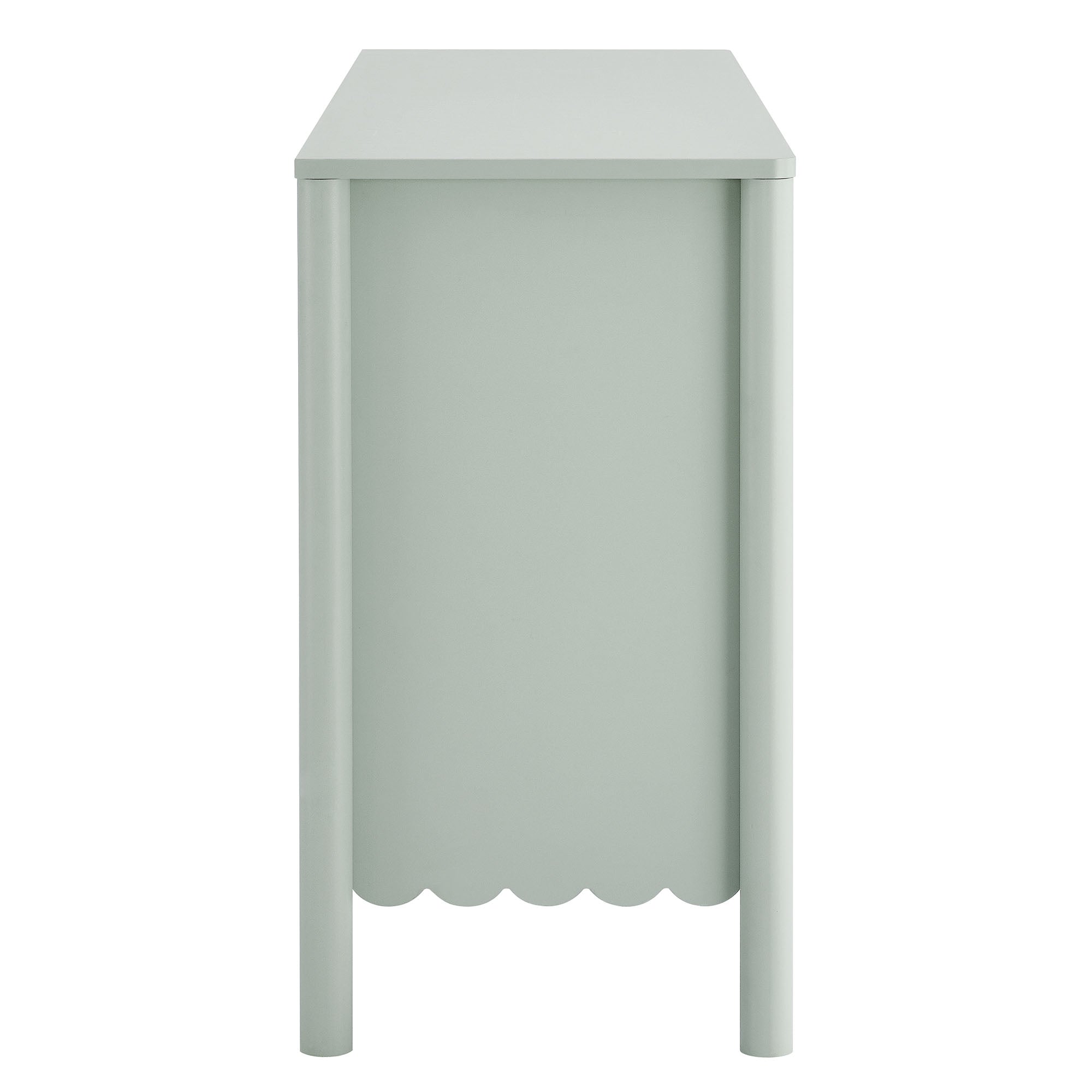 Emmeline Scalloped 6-Drawer Dresser, Sage