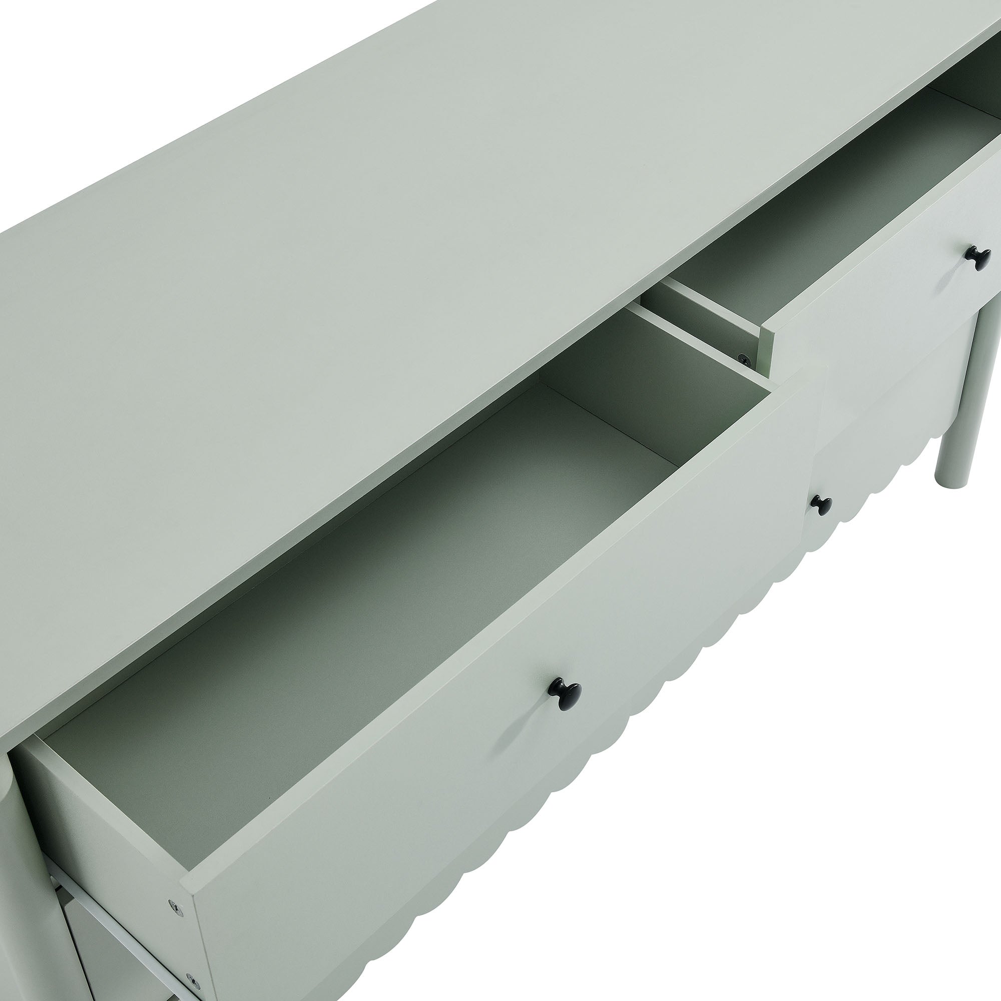 Emmeline Scalloped 6-Drawer Dresser, Sage