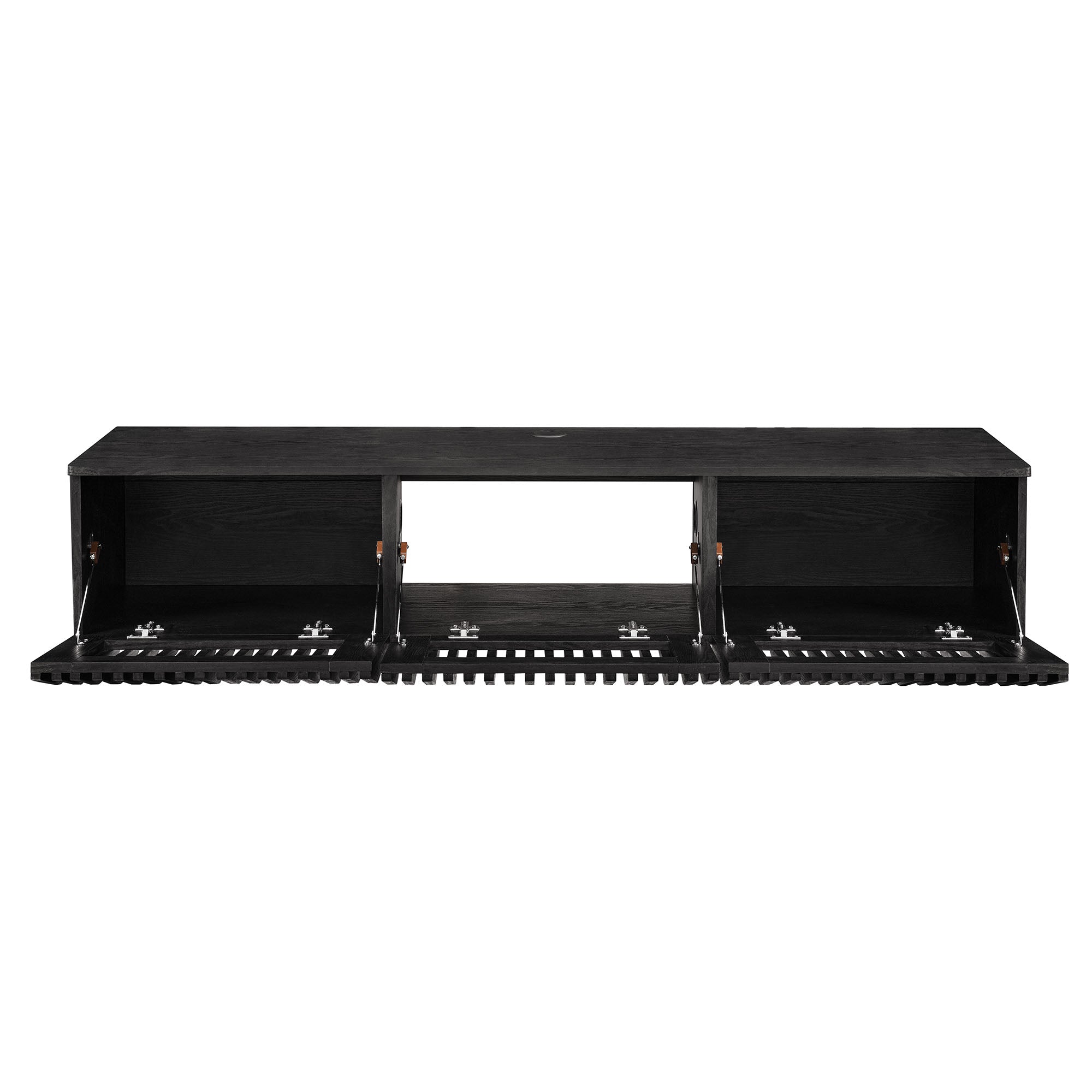 Vaughn 64" Wall Mount TV Stand, Black