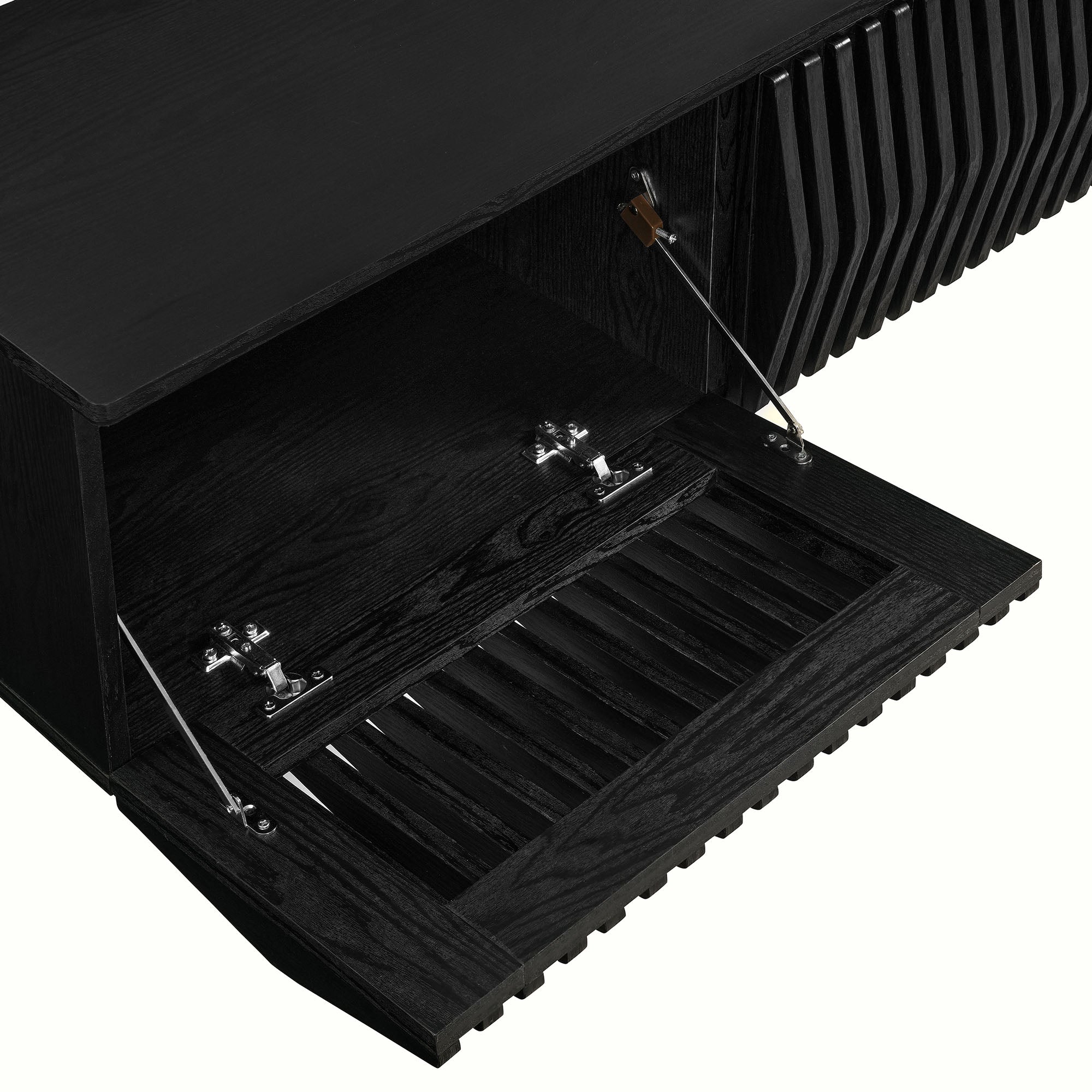 Vaughn 64" Wall Mount TV Stand, Black