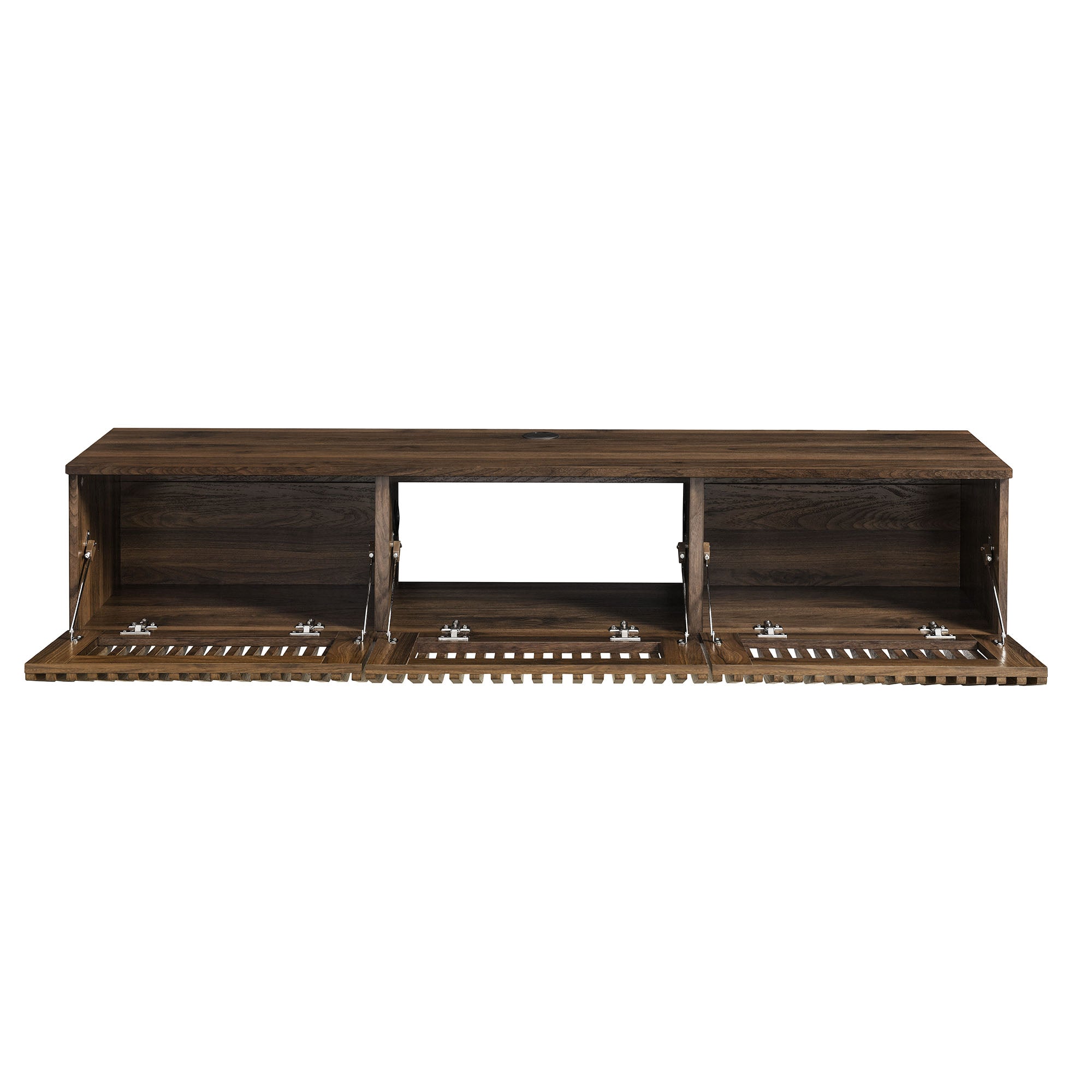 Vaughn 64" Wall Mount TV Stand, Walnut