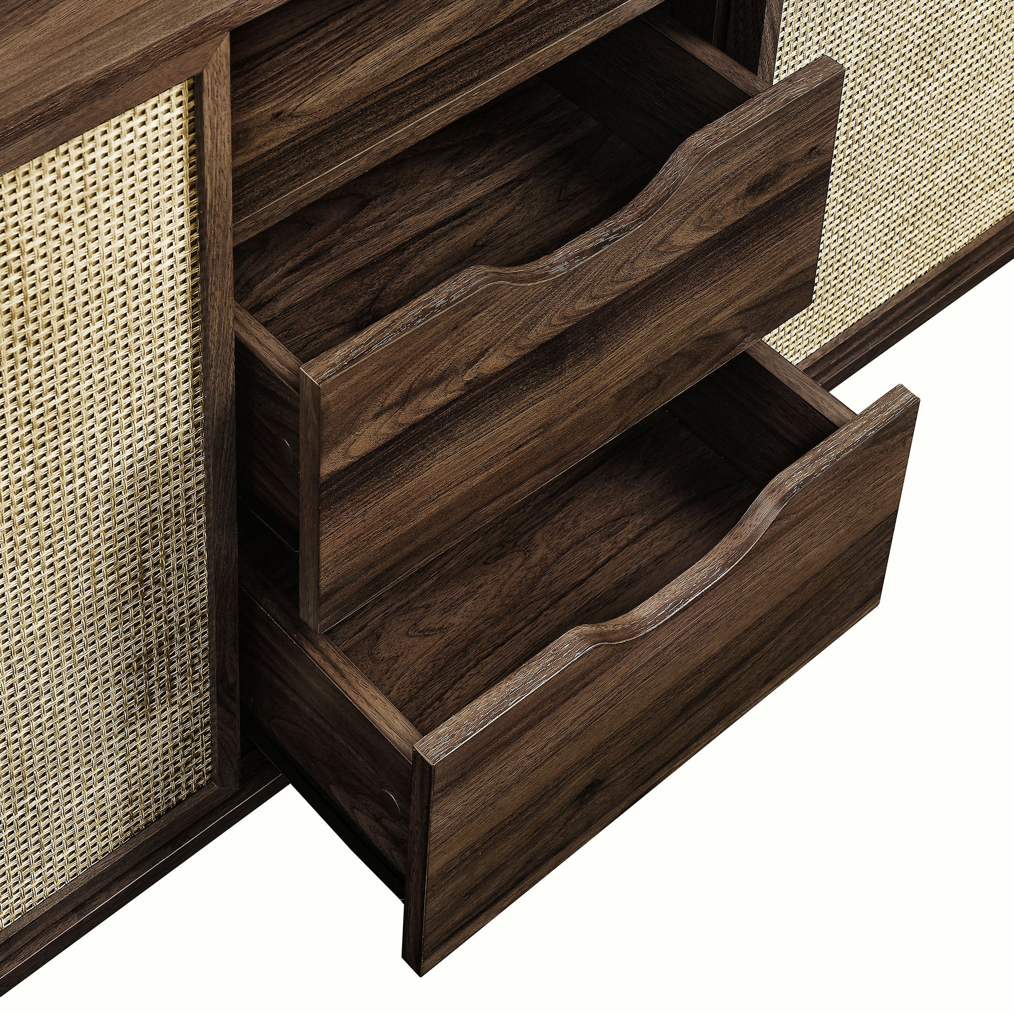 Reid 63" Curved Sideboard, Walnut