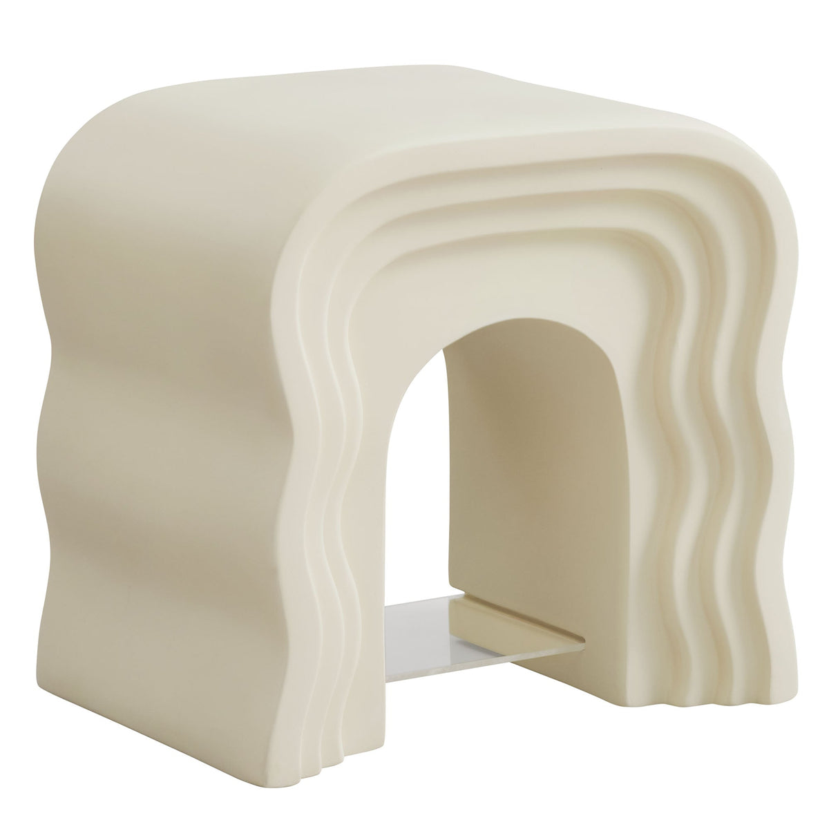 Jorin Squiggle Side Table, Ivory