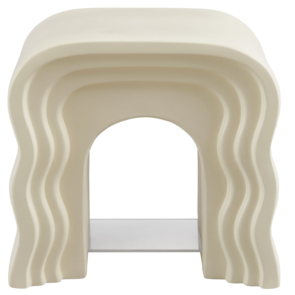 Jorin Squiggle Side Table, Ivory