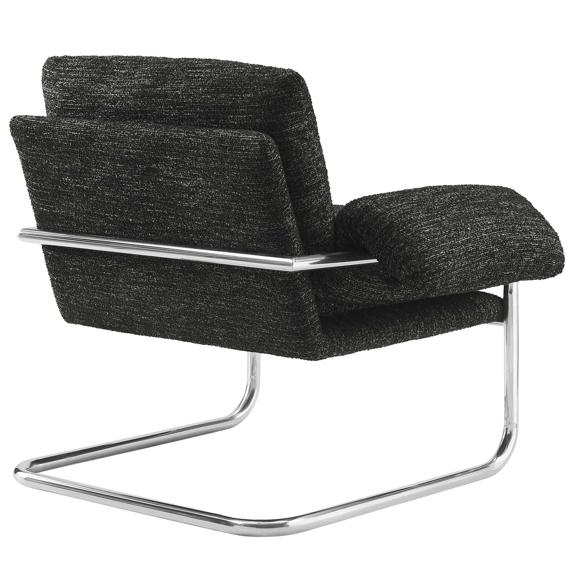 Ansel Boucle Fabric Accent Chair, Charcoal