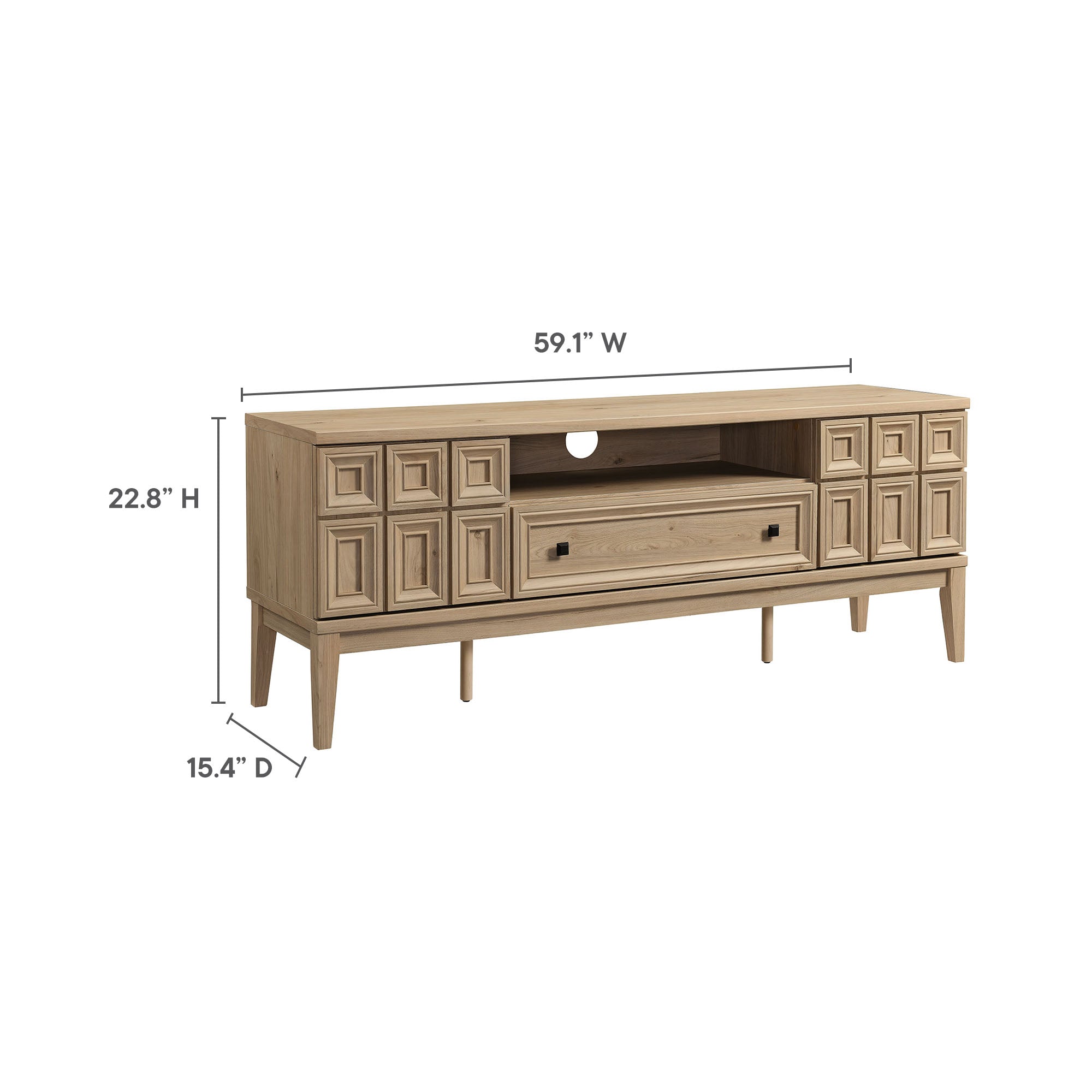 Samos 59" TV Stand, Light Oak