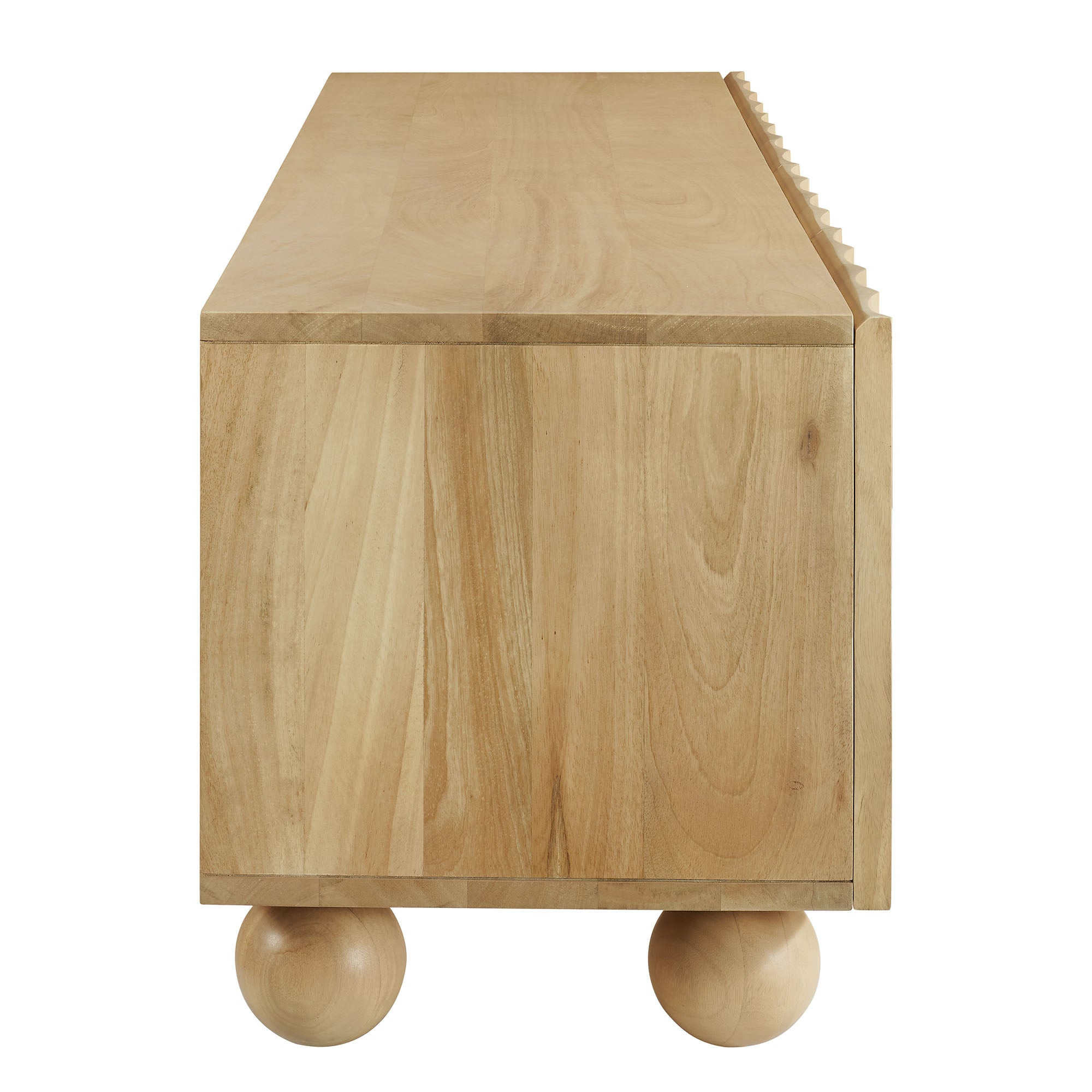 Sorren Scalloped 71" Wood TV Stand, Natural