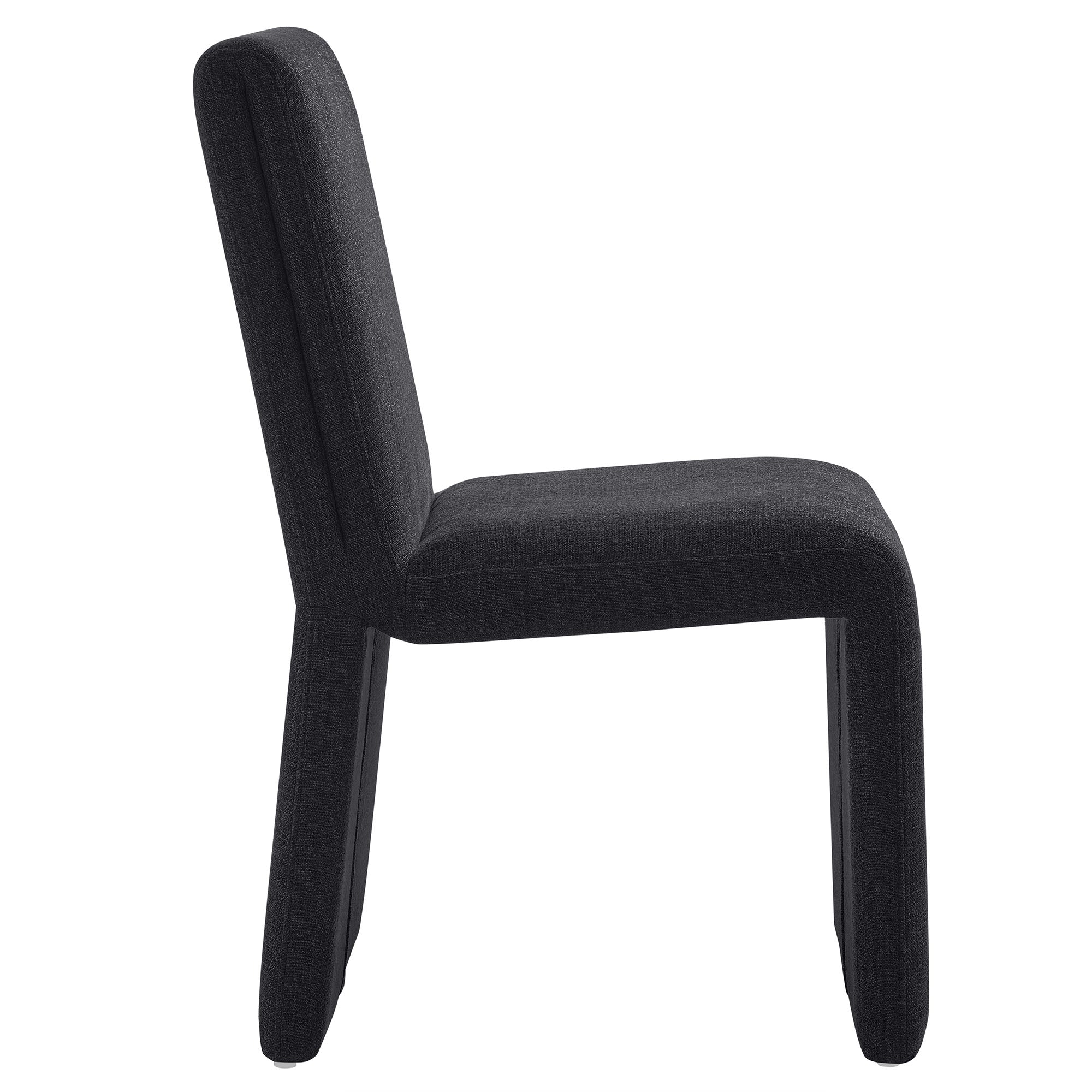 Emory Fabric Upholstered Dining Side Chair, Ebony
