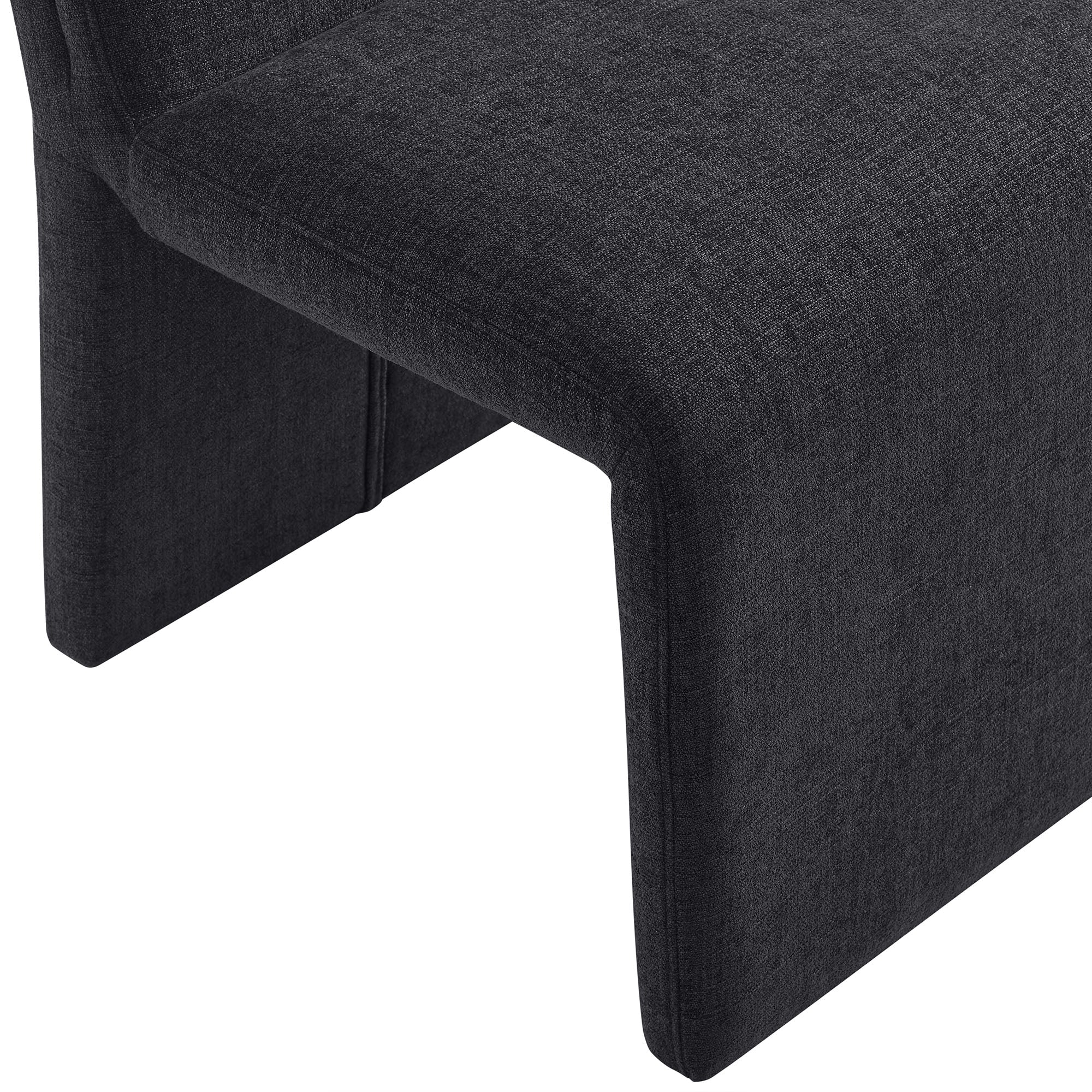 Emory Fabric Upholstered Dining Side Chair, Ebony