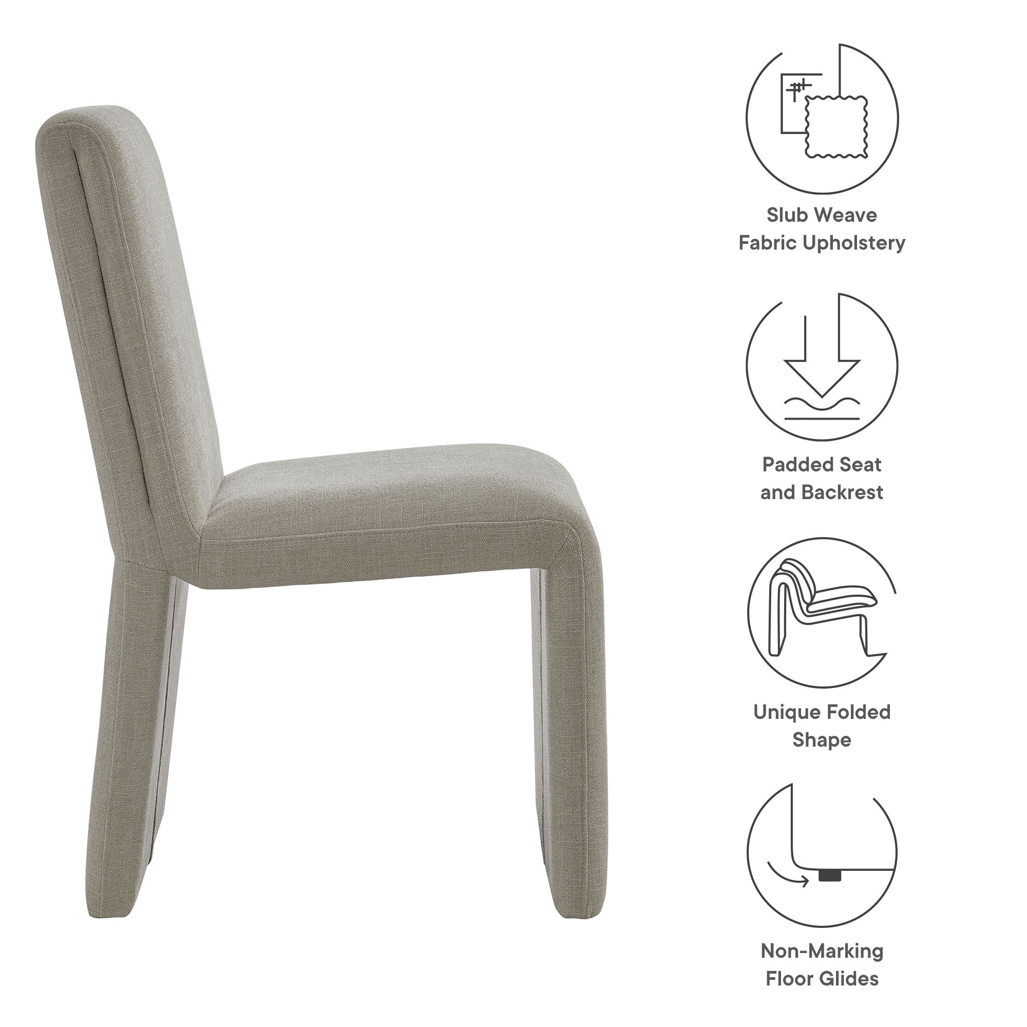Emory Fabric Upholstered Dining Side Chair, Linen