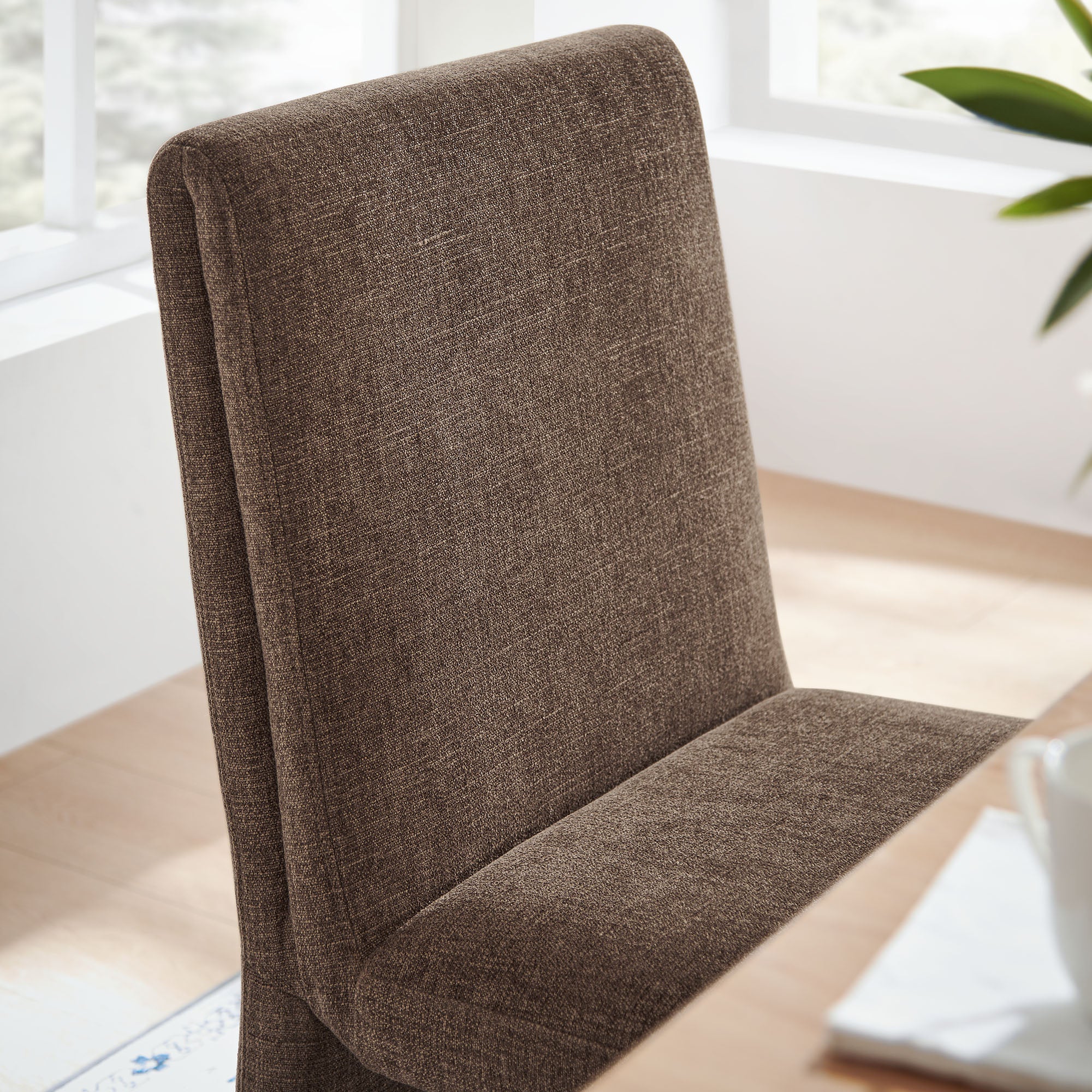Emory Fabric Upholstered Dining Side Chair, Mocha