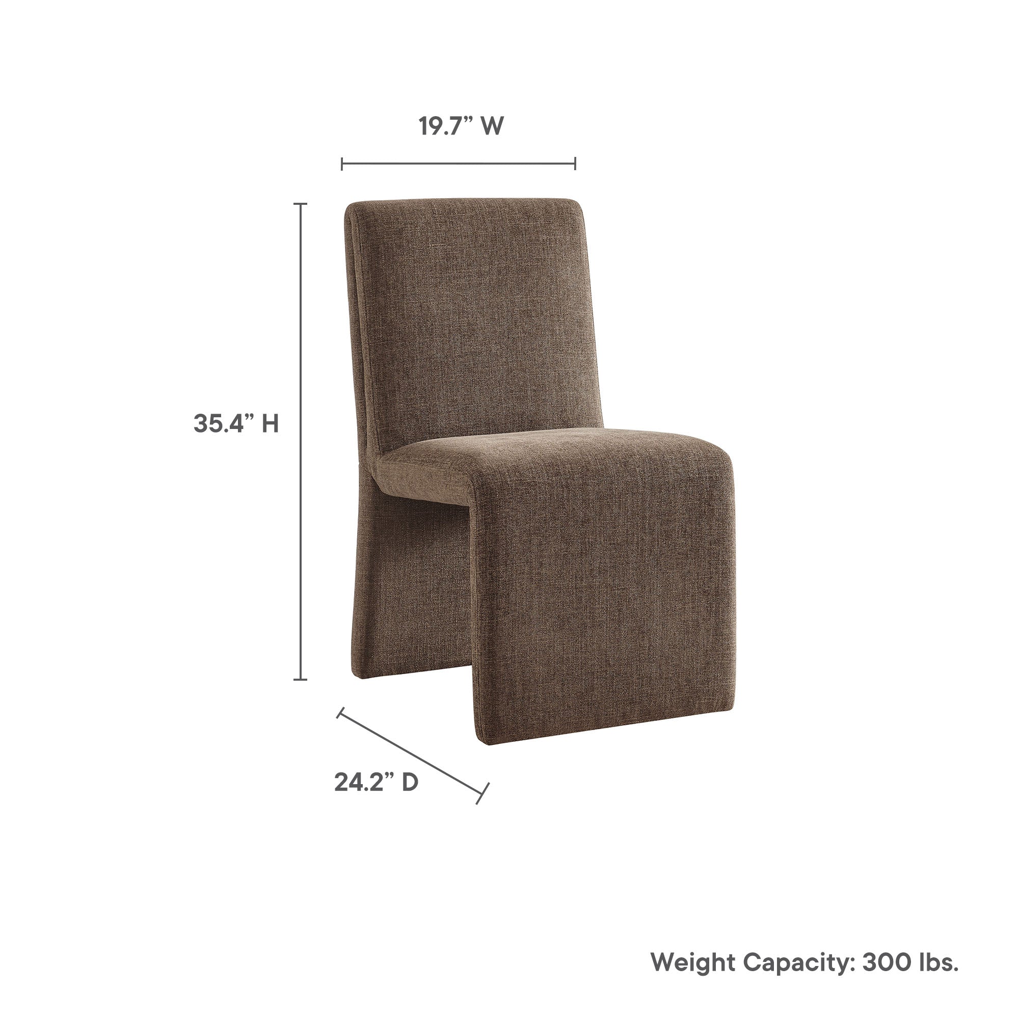 Emory Fabric Upholstered Dining Side Chair, Mocha