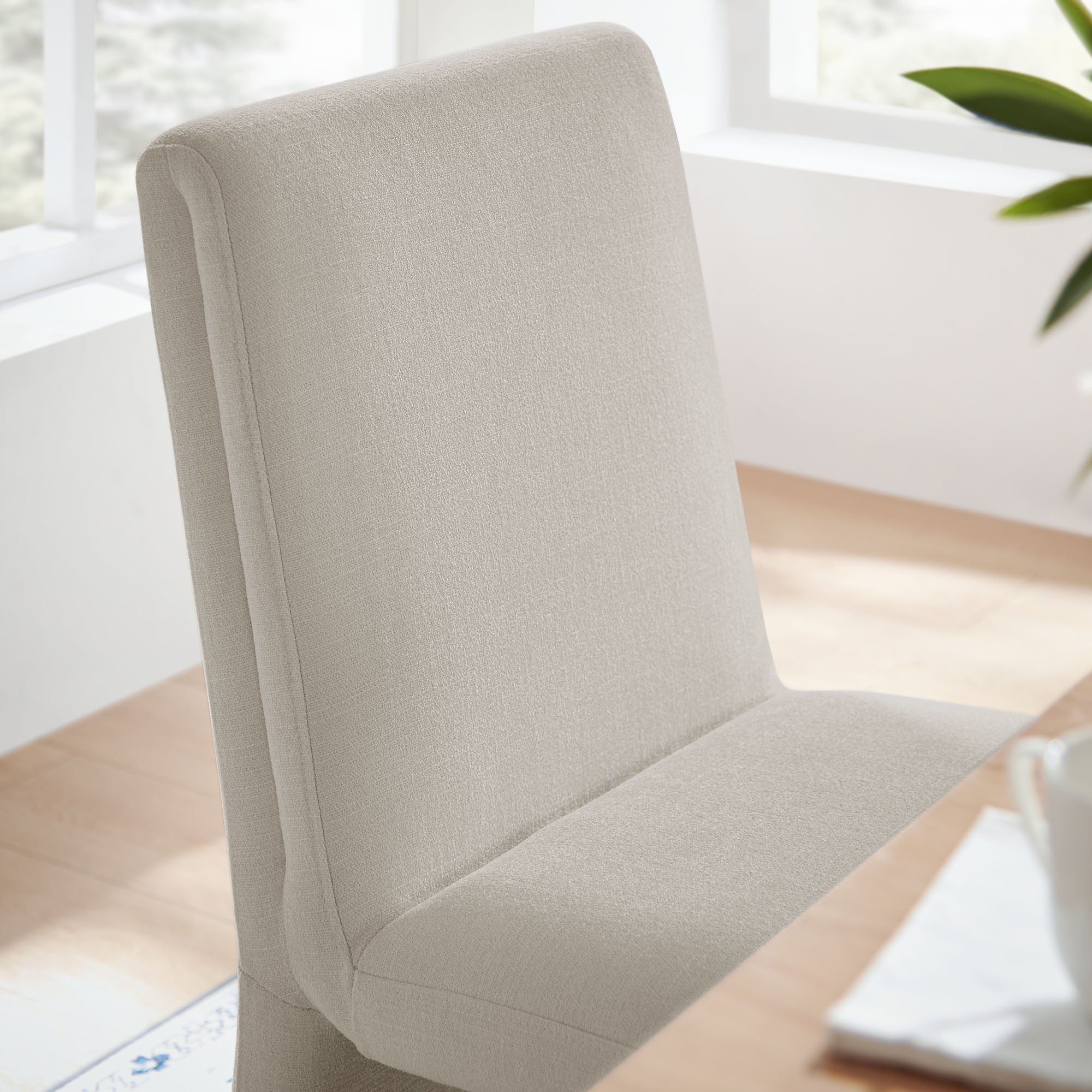 Emory Fabric Upholstered Dining Side Chair, Salt