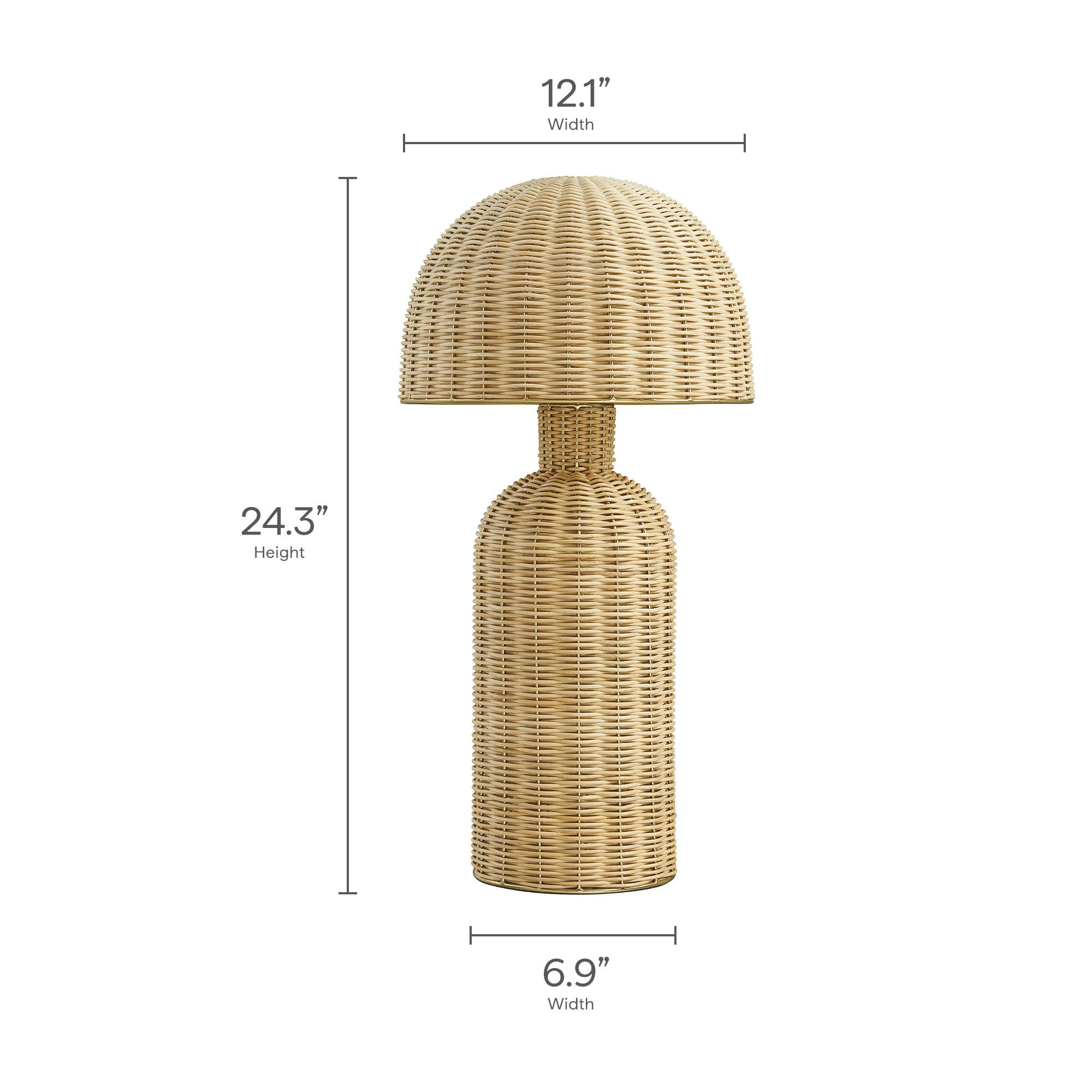 Briar Rattan Table Lamp, Natural