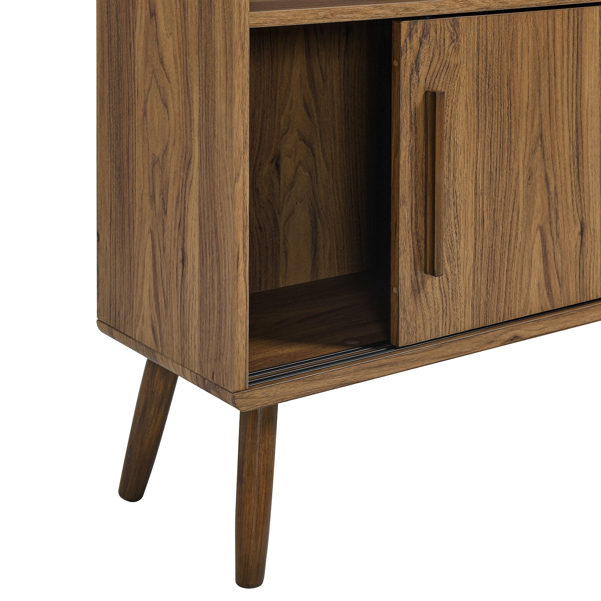 Transmit 45" Bookcase with Sliding Doors, Walnut