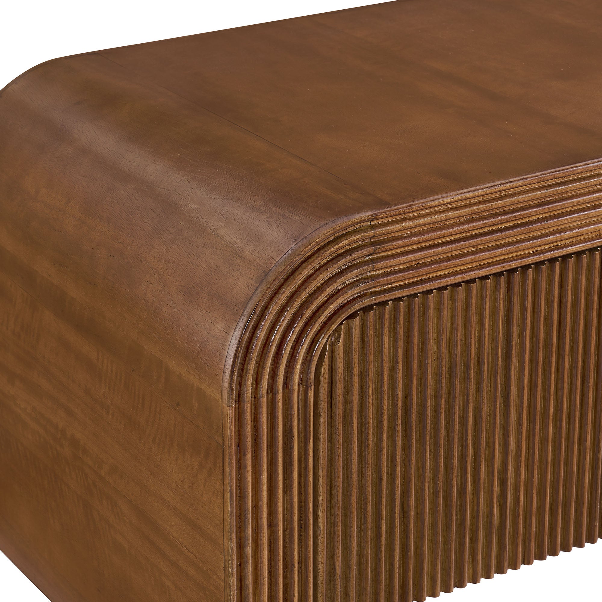 Waterflute 68" Fluted TV Stand, Walnut