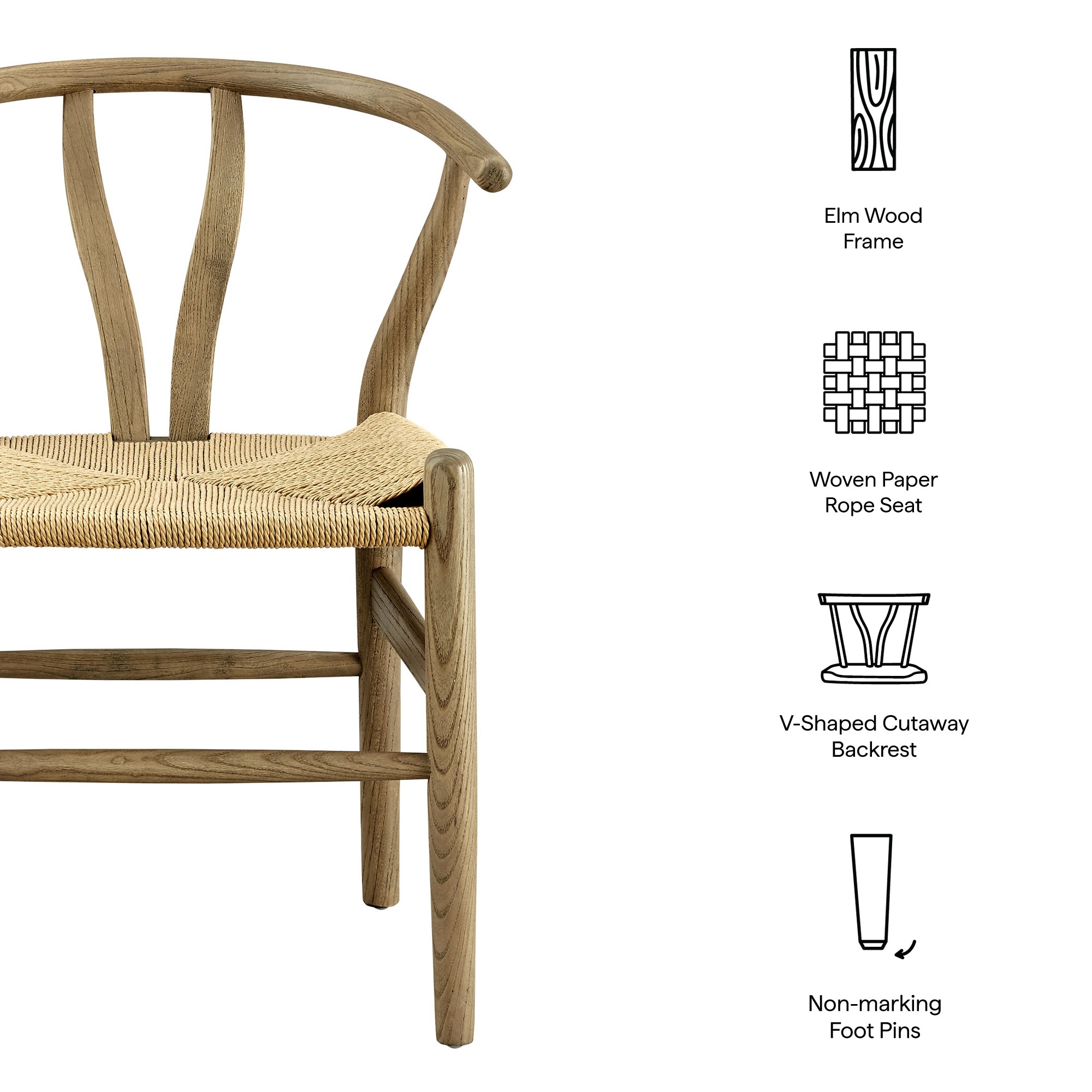 Amish 29" Wood Dining Chair, Gray