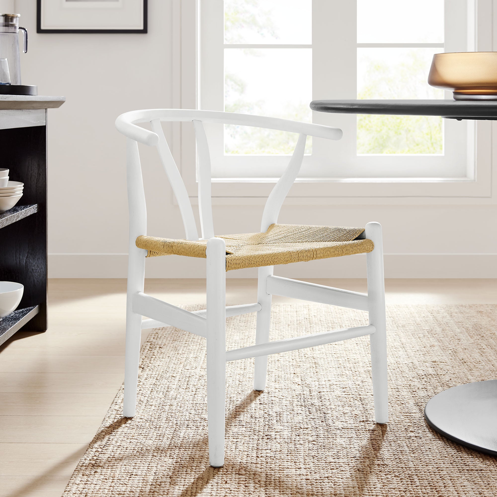 Amish 29" Wood Dining Chair, White