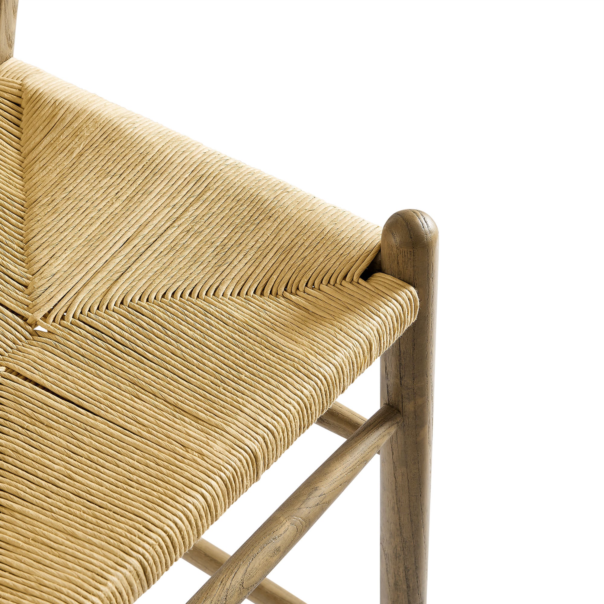 Amish Wood Counter Stool, Weathered Gray Teak