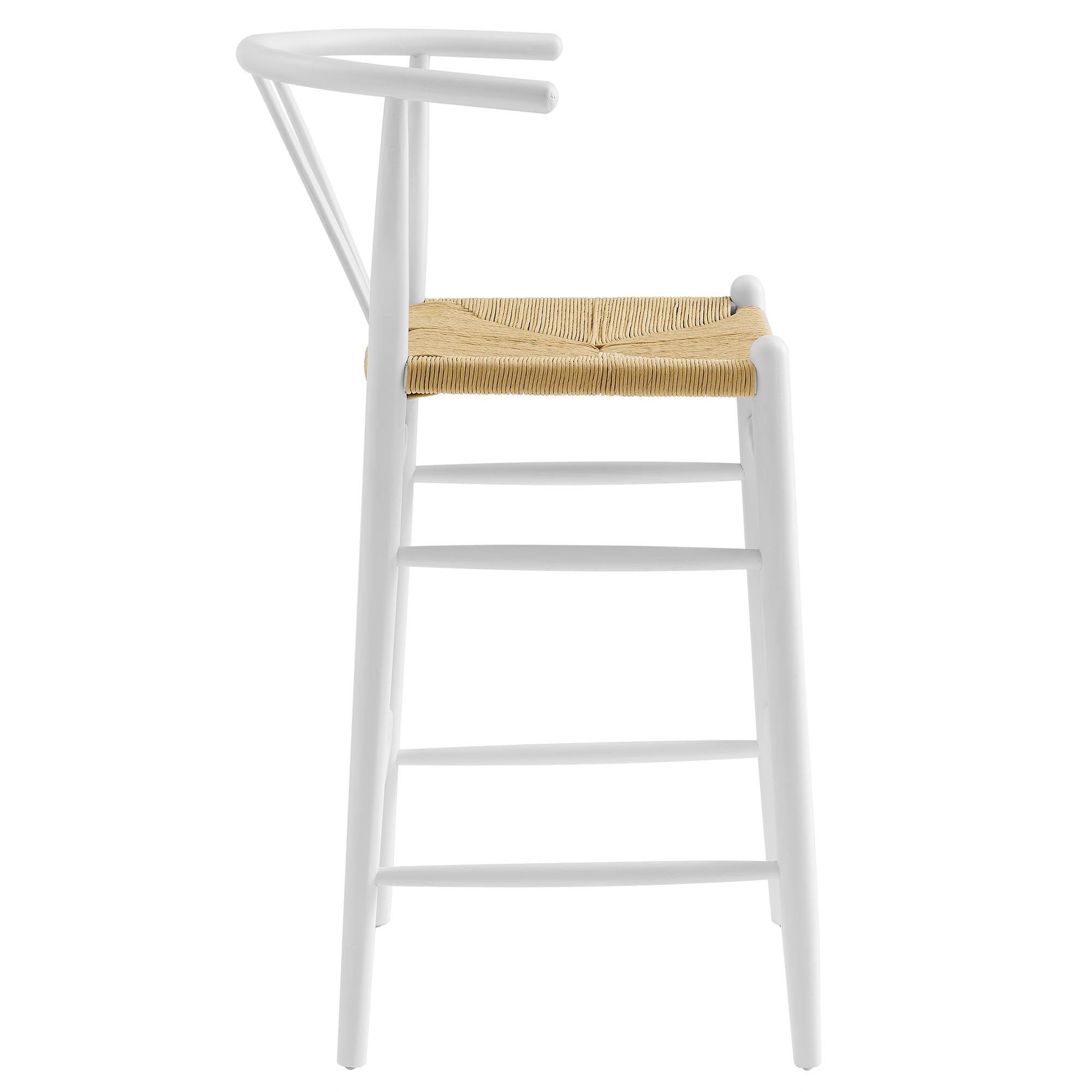 Amish Wood Bar Stool, White