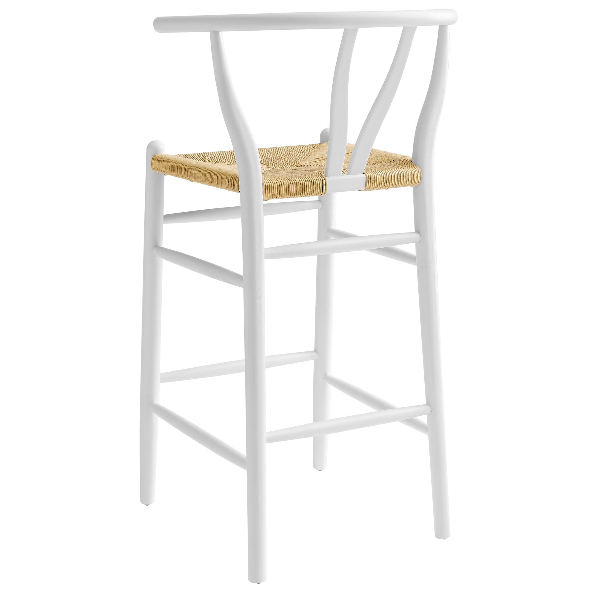 Amish Wood Bar Stool, White