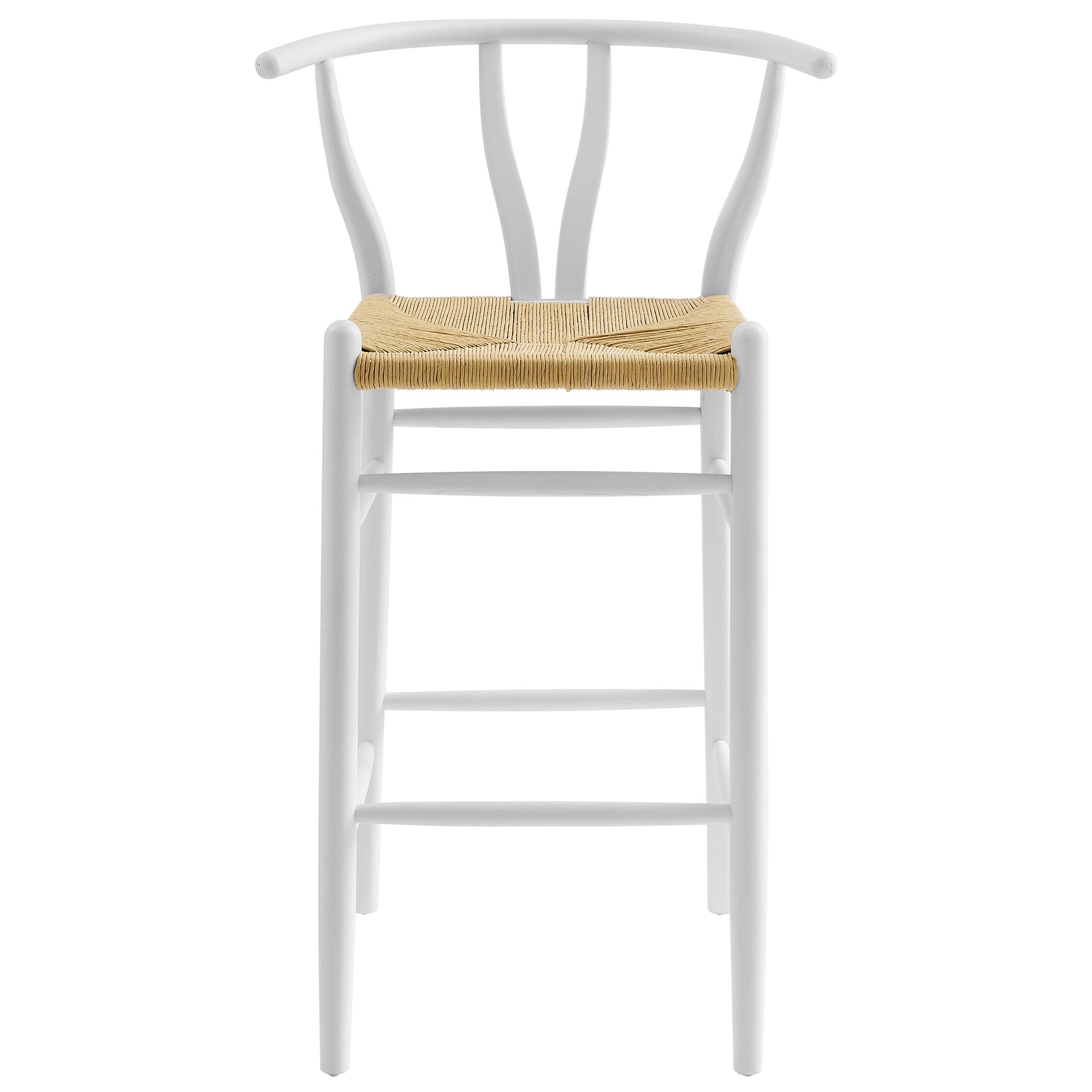 Amish Wood Bar Stool, White