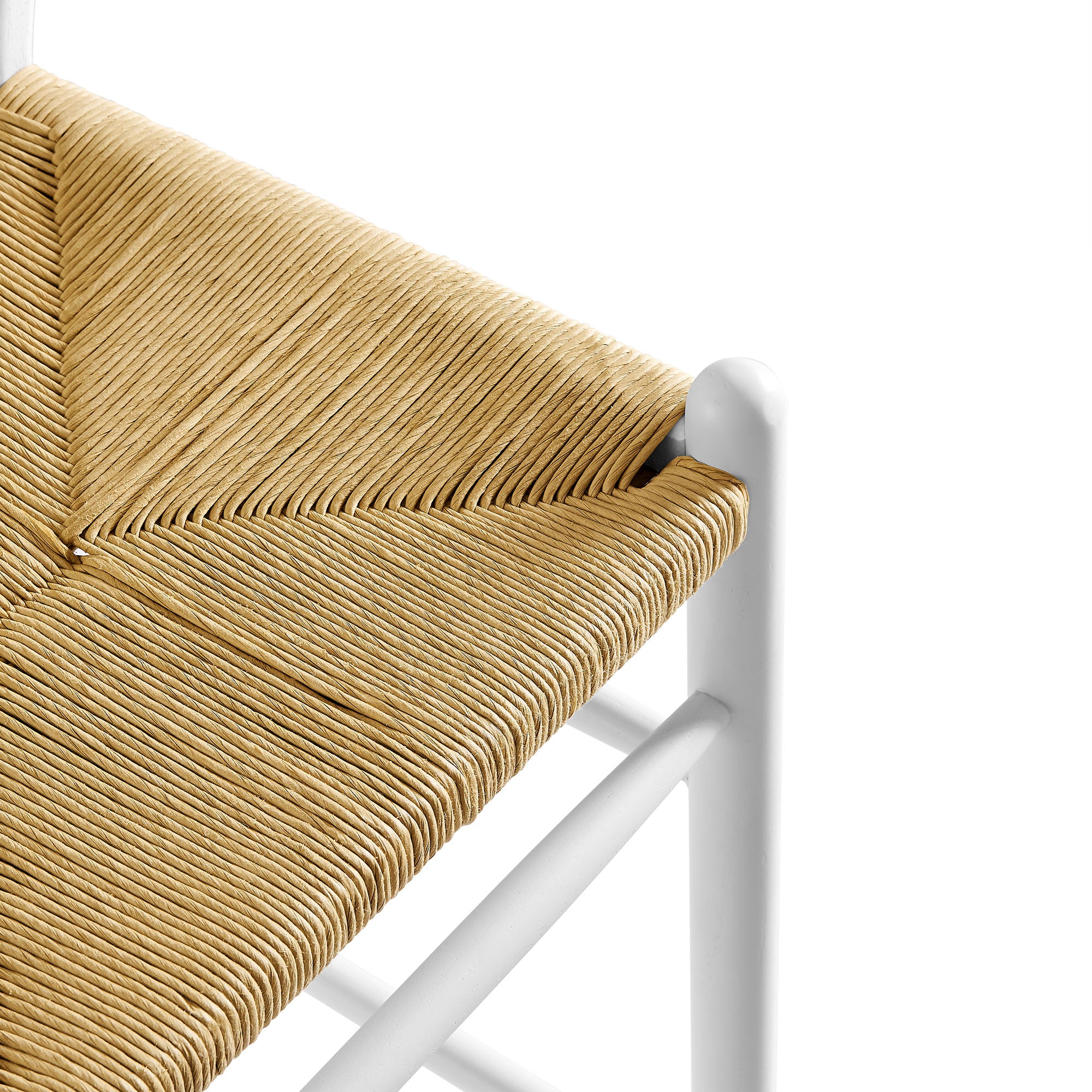 Amish Wood Bar Stool, White