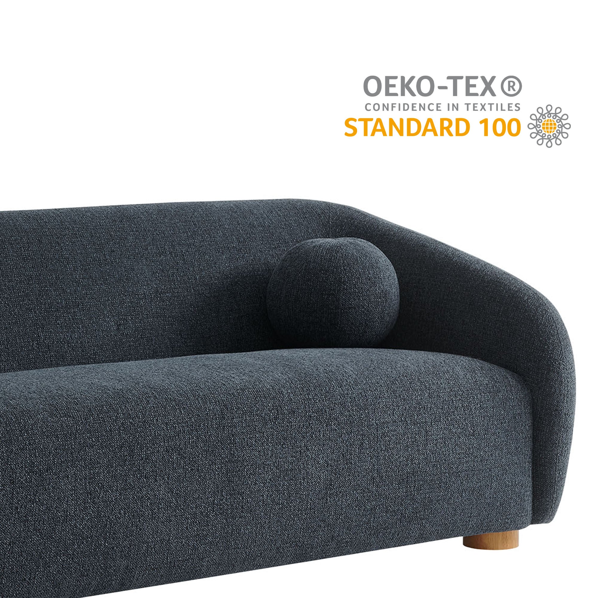 Holland 85" Chenille Fabric Sofa, Navy