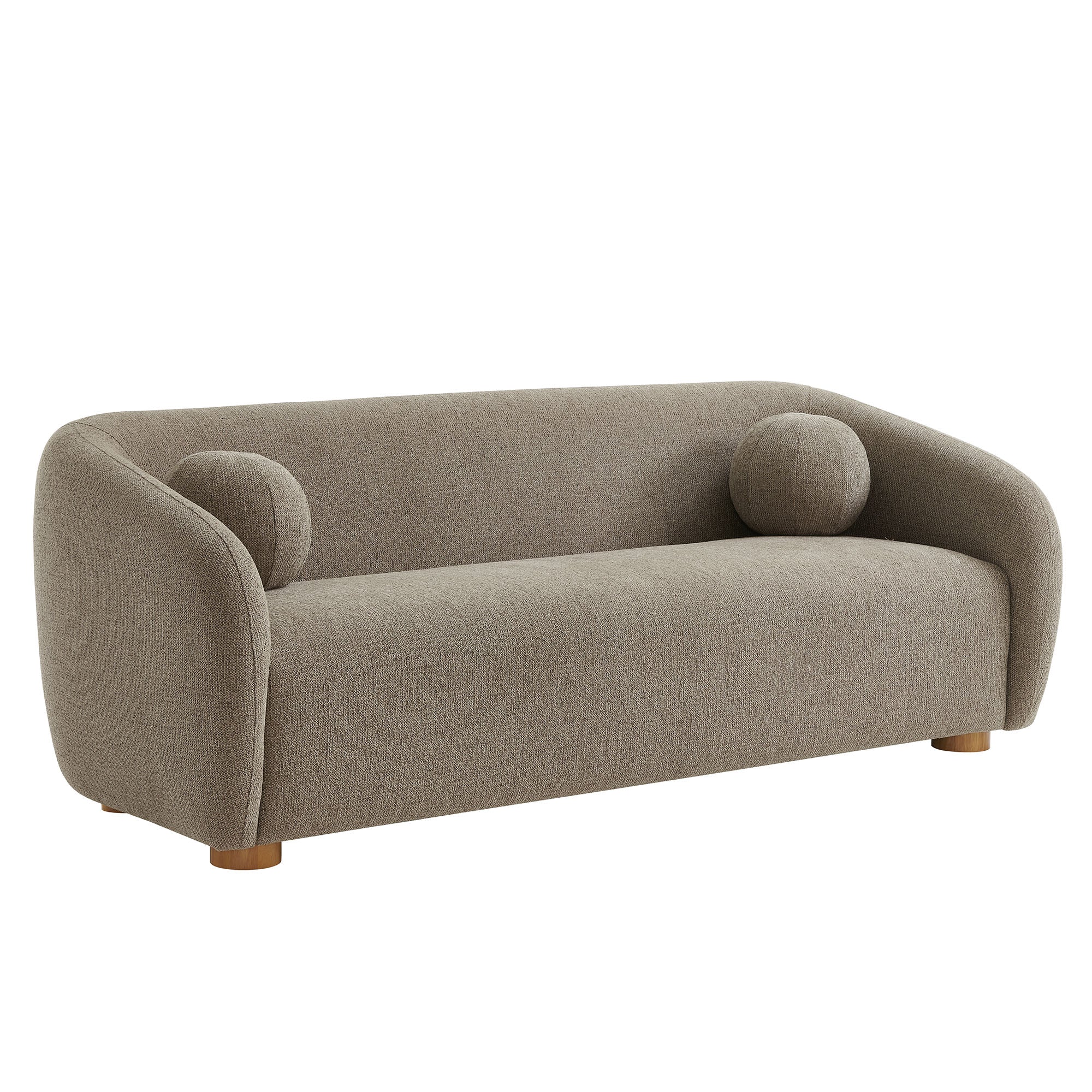 Holland 85" Chenille Fabric Sofa, Taupe