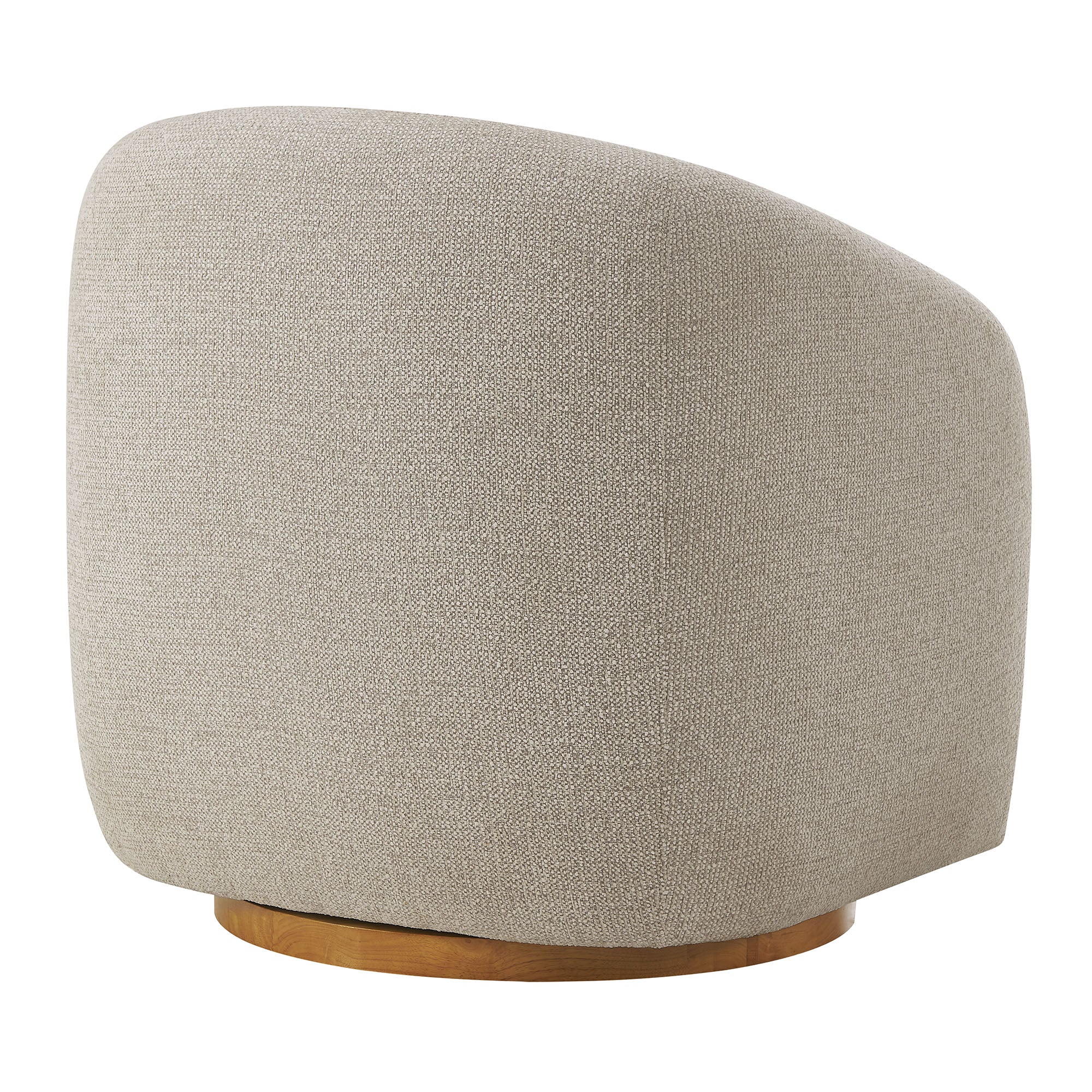 Holland Swivel Chenille Fabric Armchair, Dove Gray