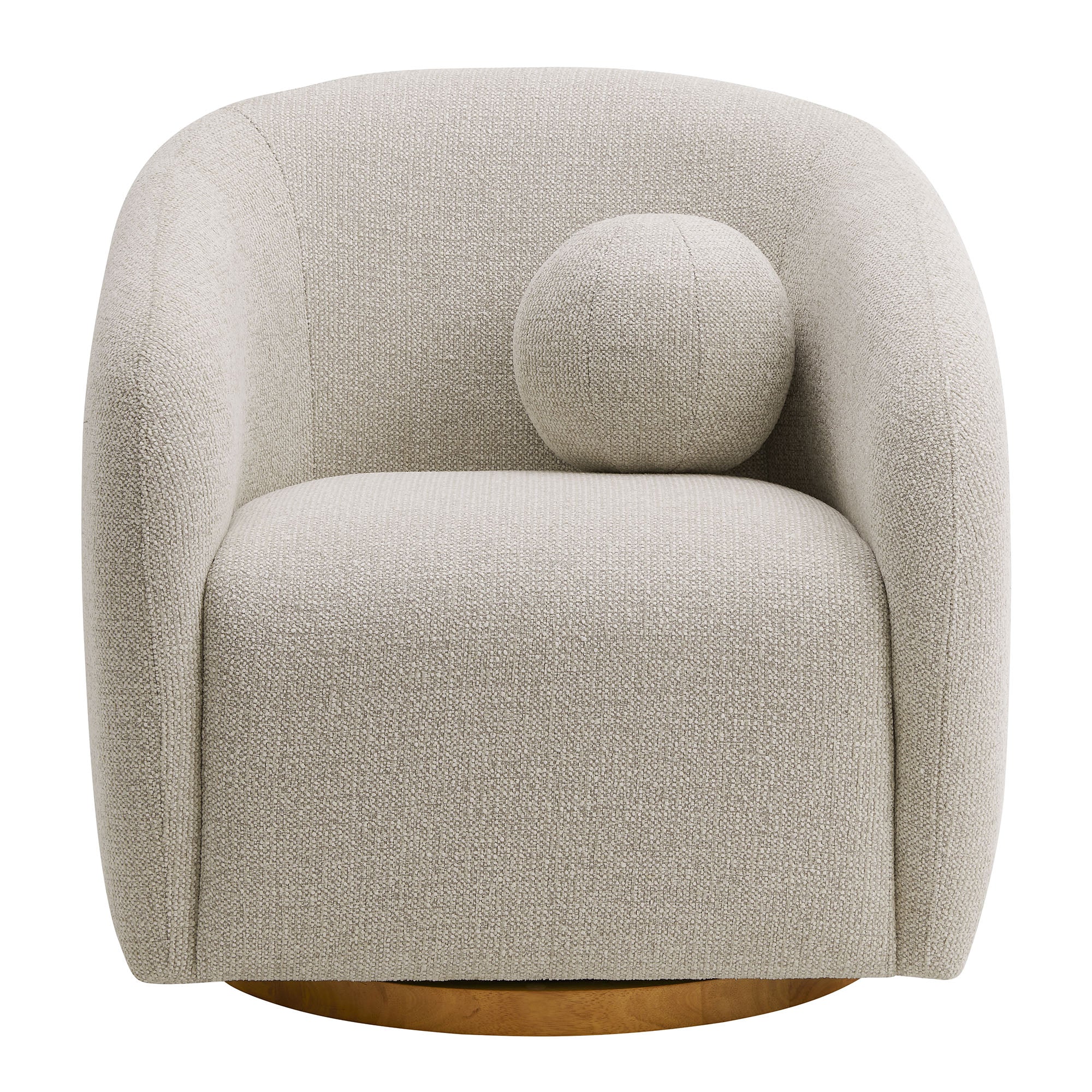 Holland Swivel Chenille Fabric Armchair, Dove Gray