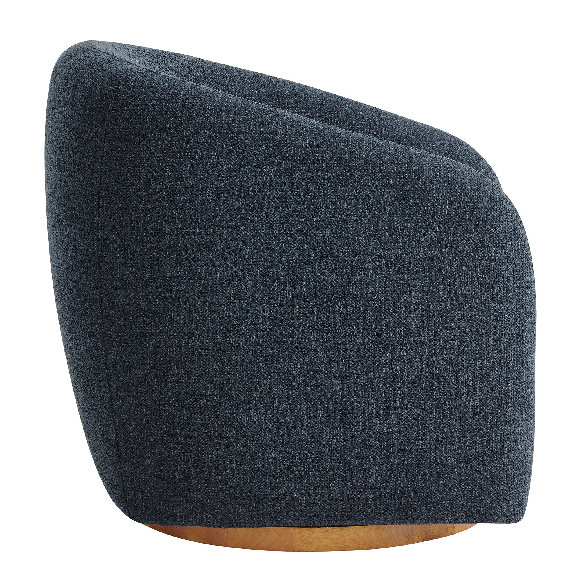 Holland Swivel Chenille Fabric Armchair, Navy
