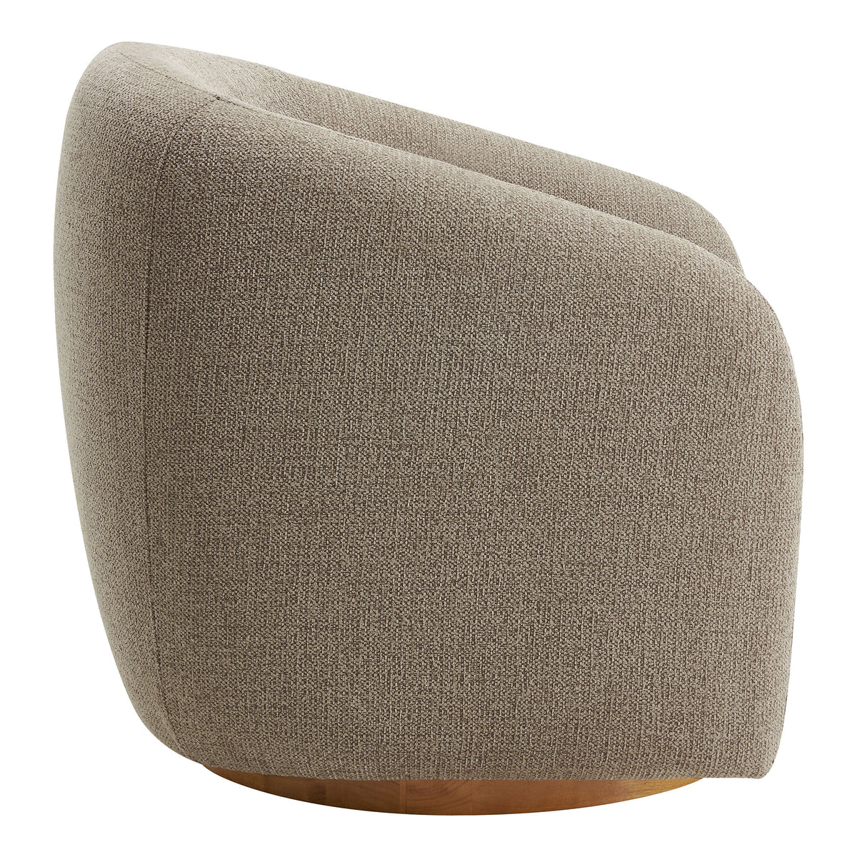 Holland Swivel Chenille Fabric Armchair, Taupe