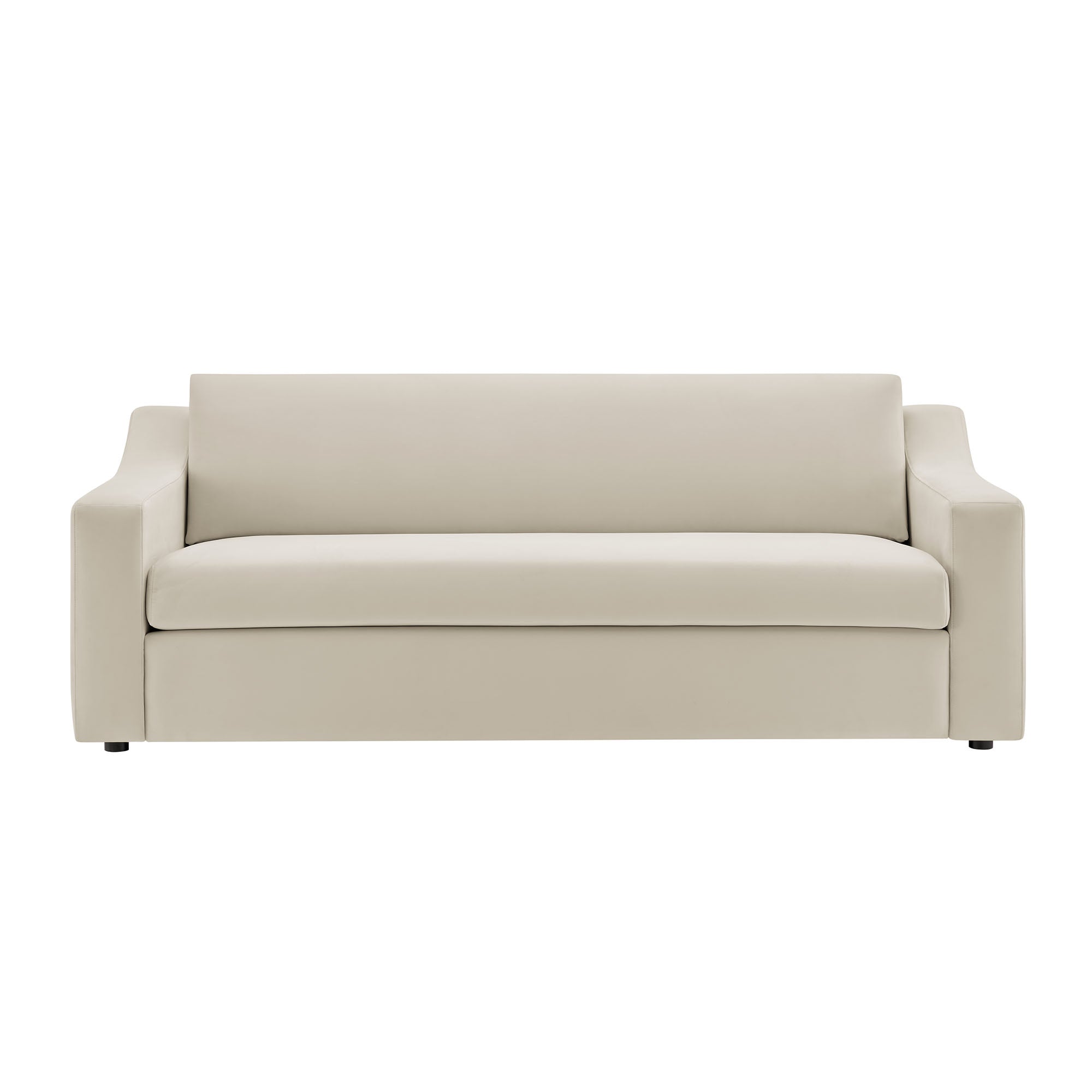 Liora Performance Velvet Sofa, Alabaster