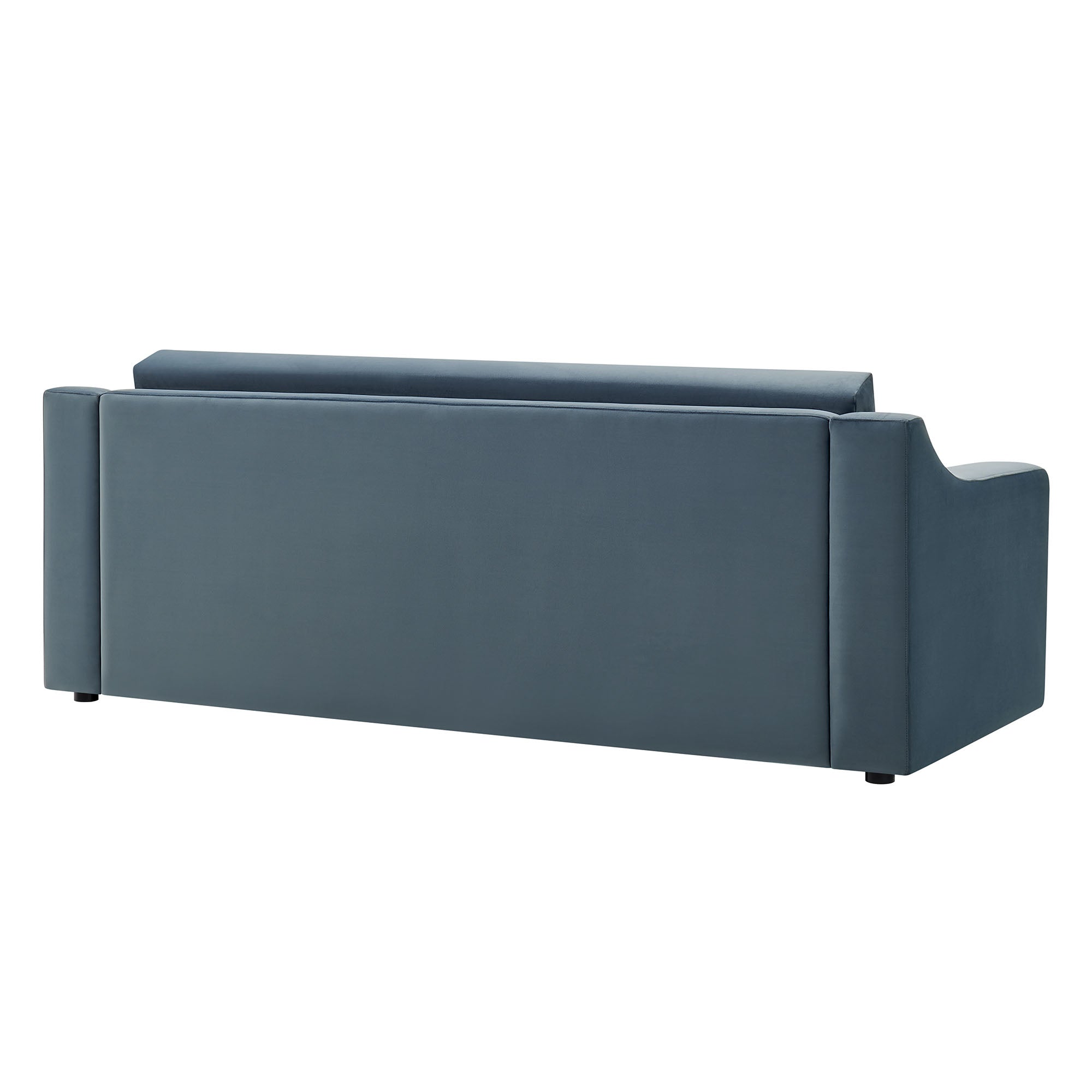 Liora Performance Velvet Sofa, Cadet Blue