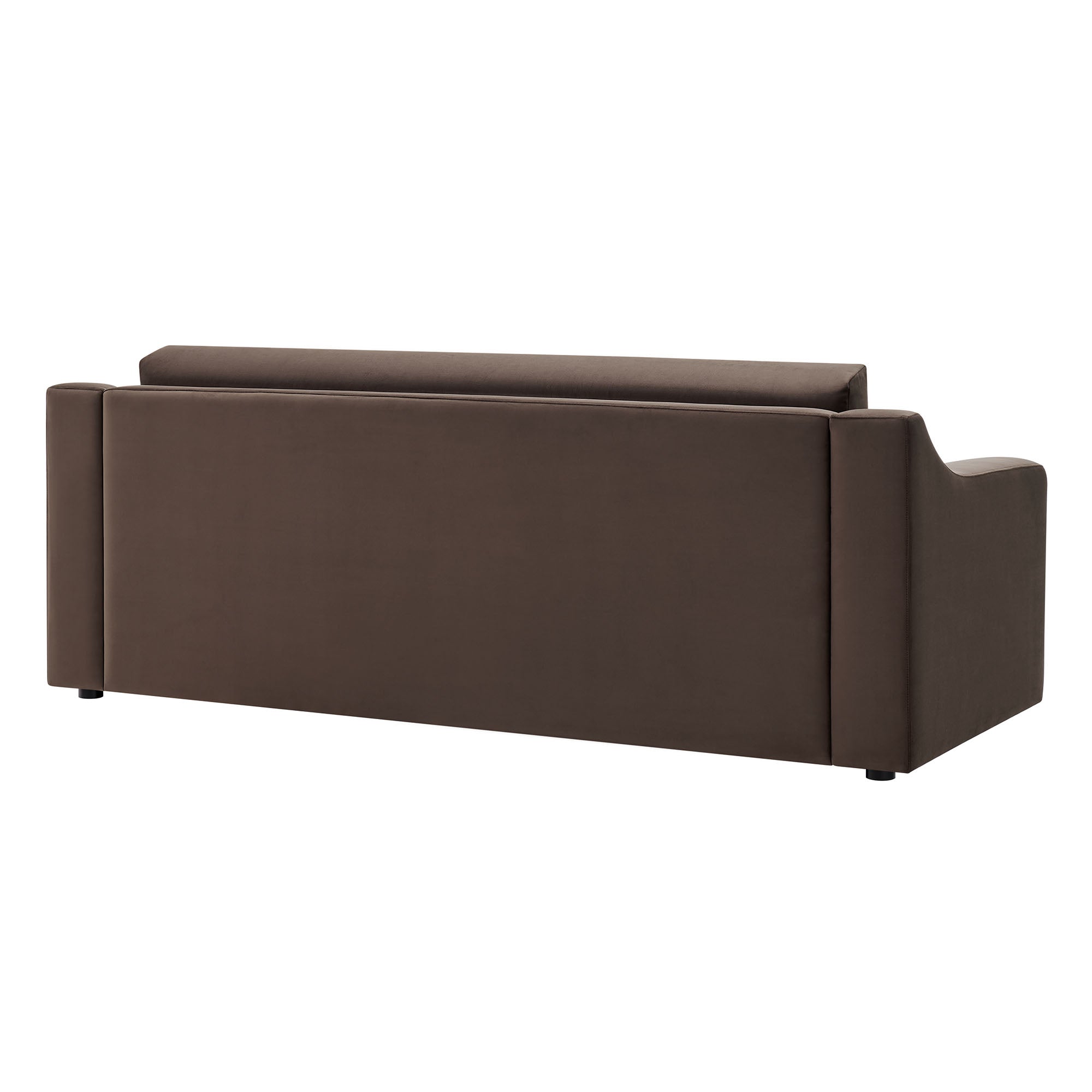 Liora Performance Velvet Sofa, Chocolate Brown