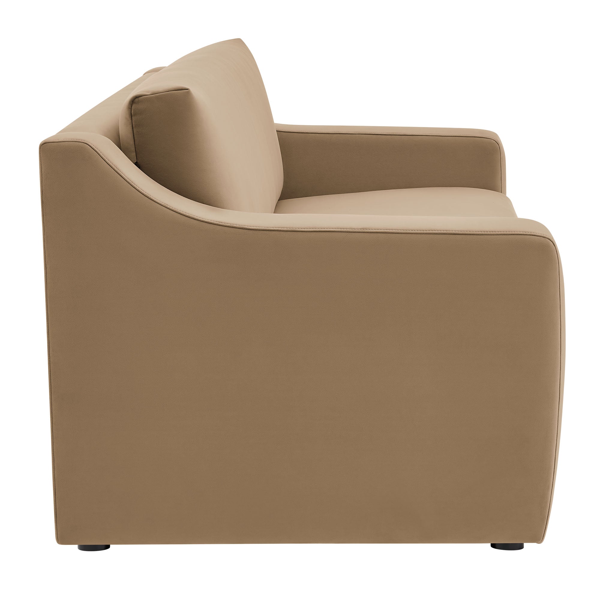 Liora Performance Velvet Sofa, Taupe