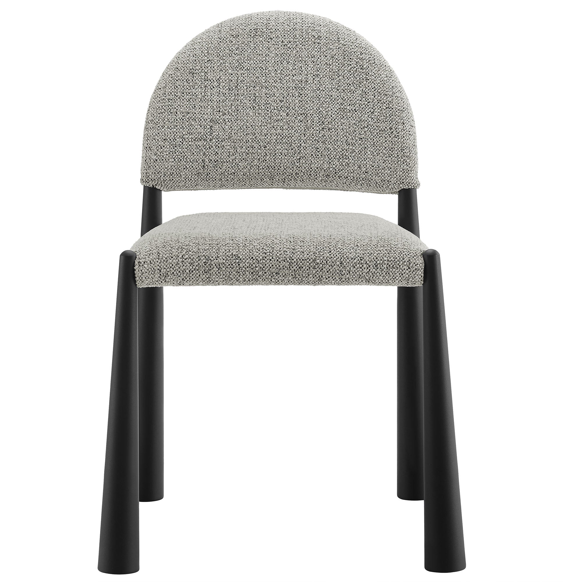 Hayley Upholstered Fabric Dining Side Chair, Black Camel