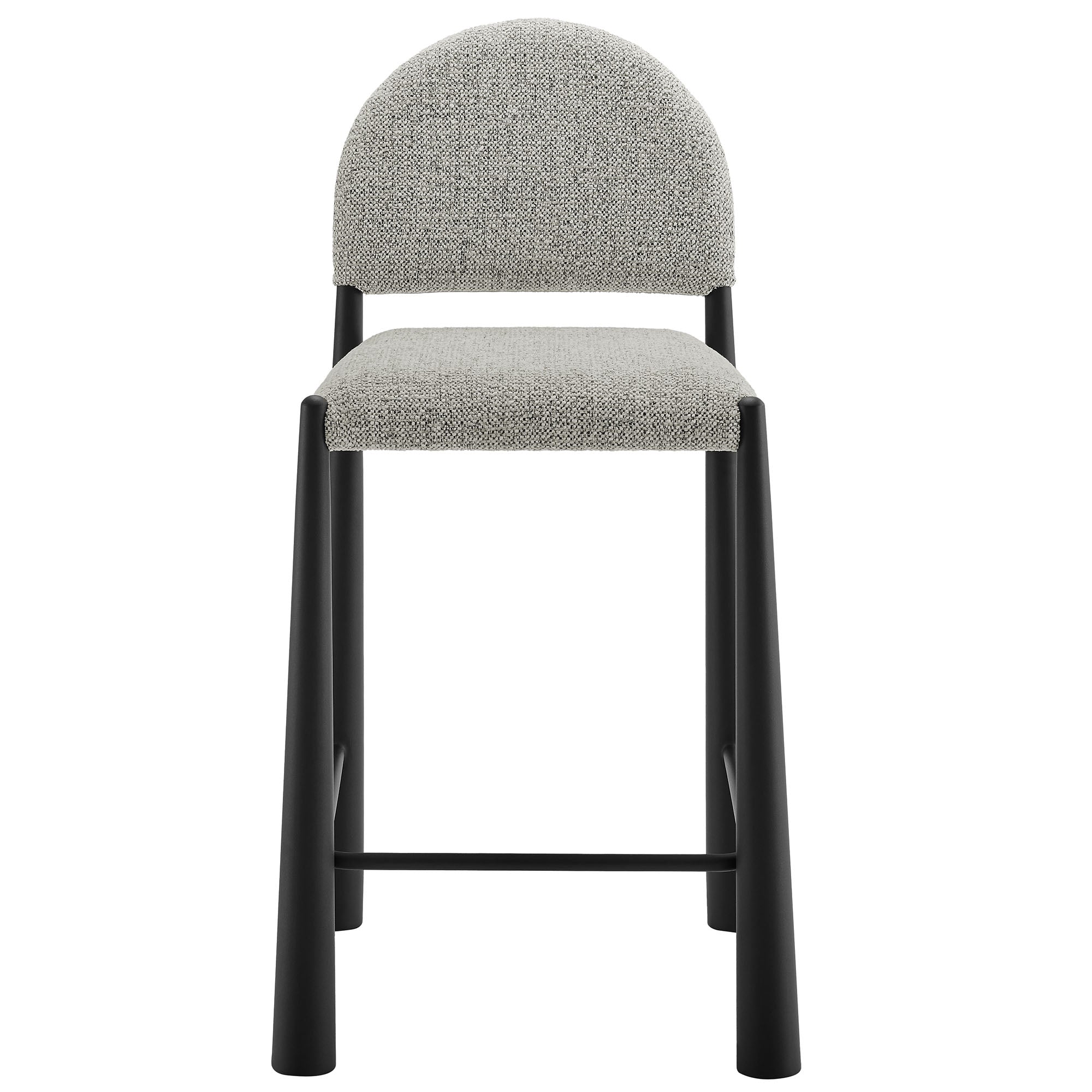 Hayley Upholstered Fabric Counter Stool, Black Camel