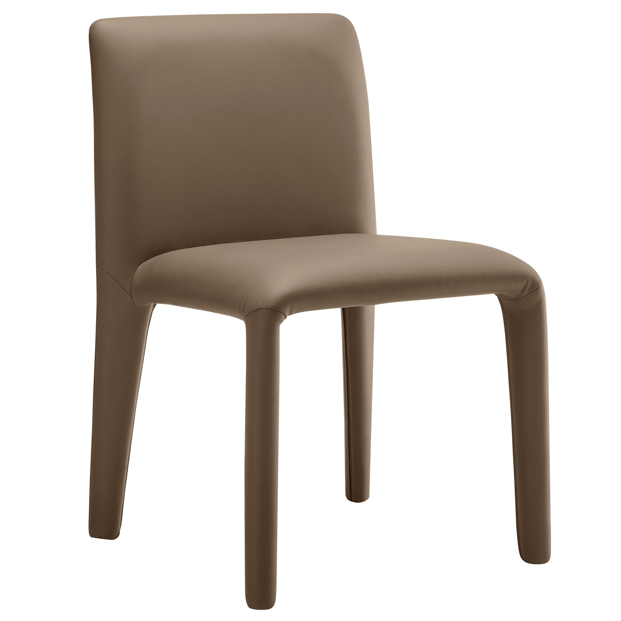 Rhodes Vegan Leather Upholstered Dining Chair, Mushroom Brown