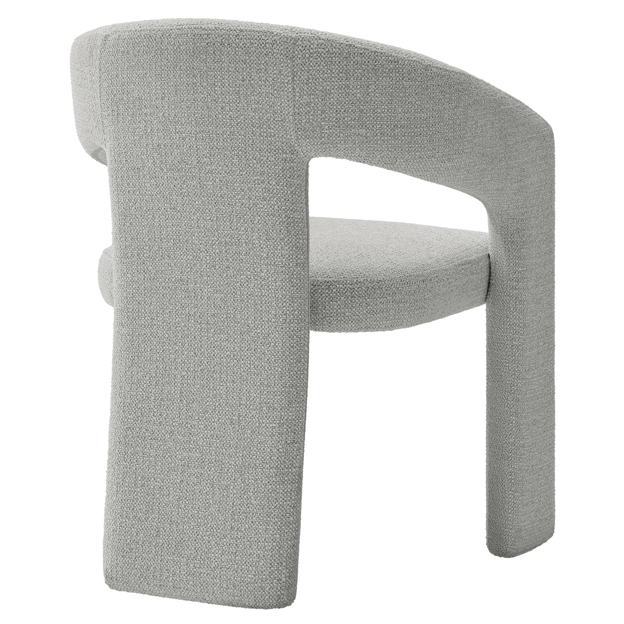Oslo Barrel Fabric Upholstered Dining Accent Chair, Dove Gray